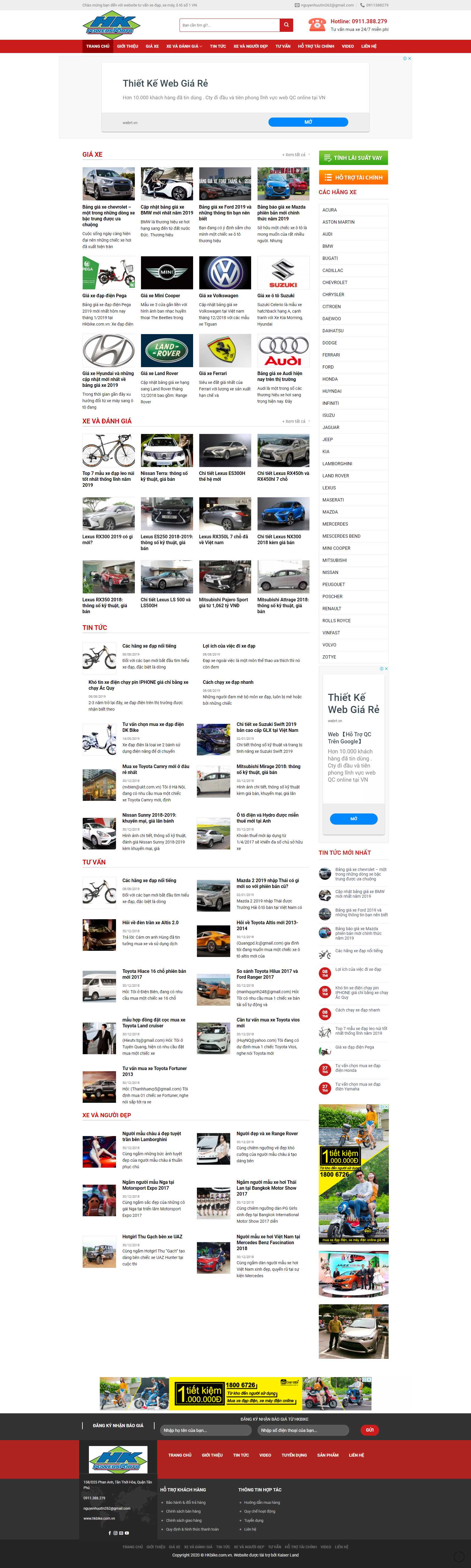 Thiết kế Web huyện Cần Giờ - hkbike.com.vn