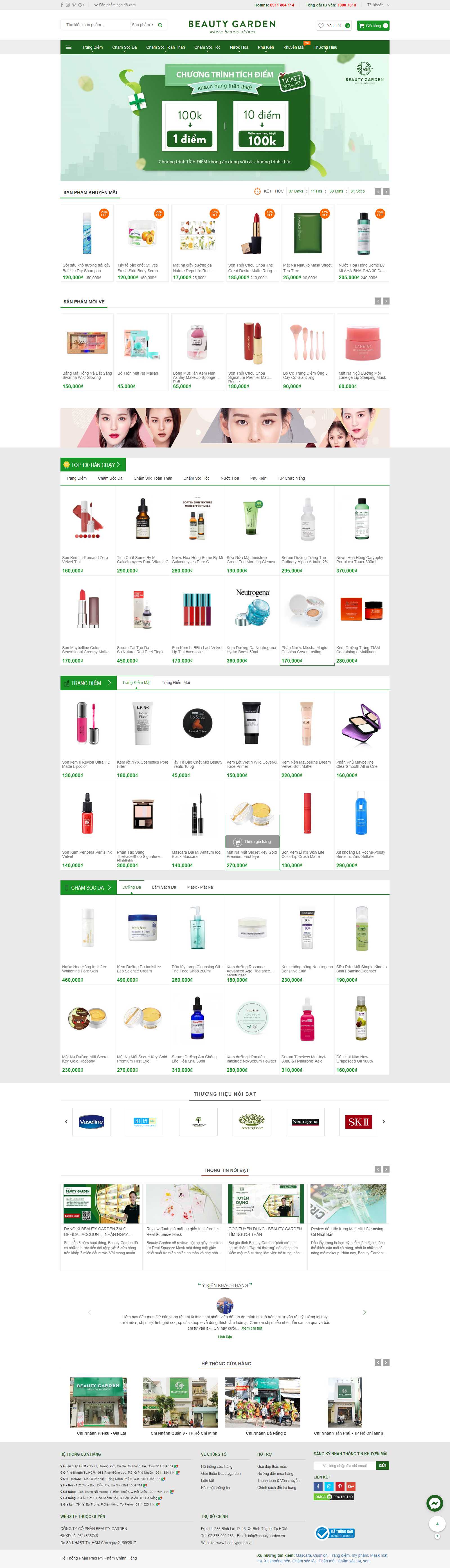 Thiết kế Web huyện Củ Chi - beautygarden.vn