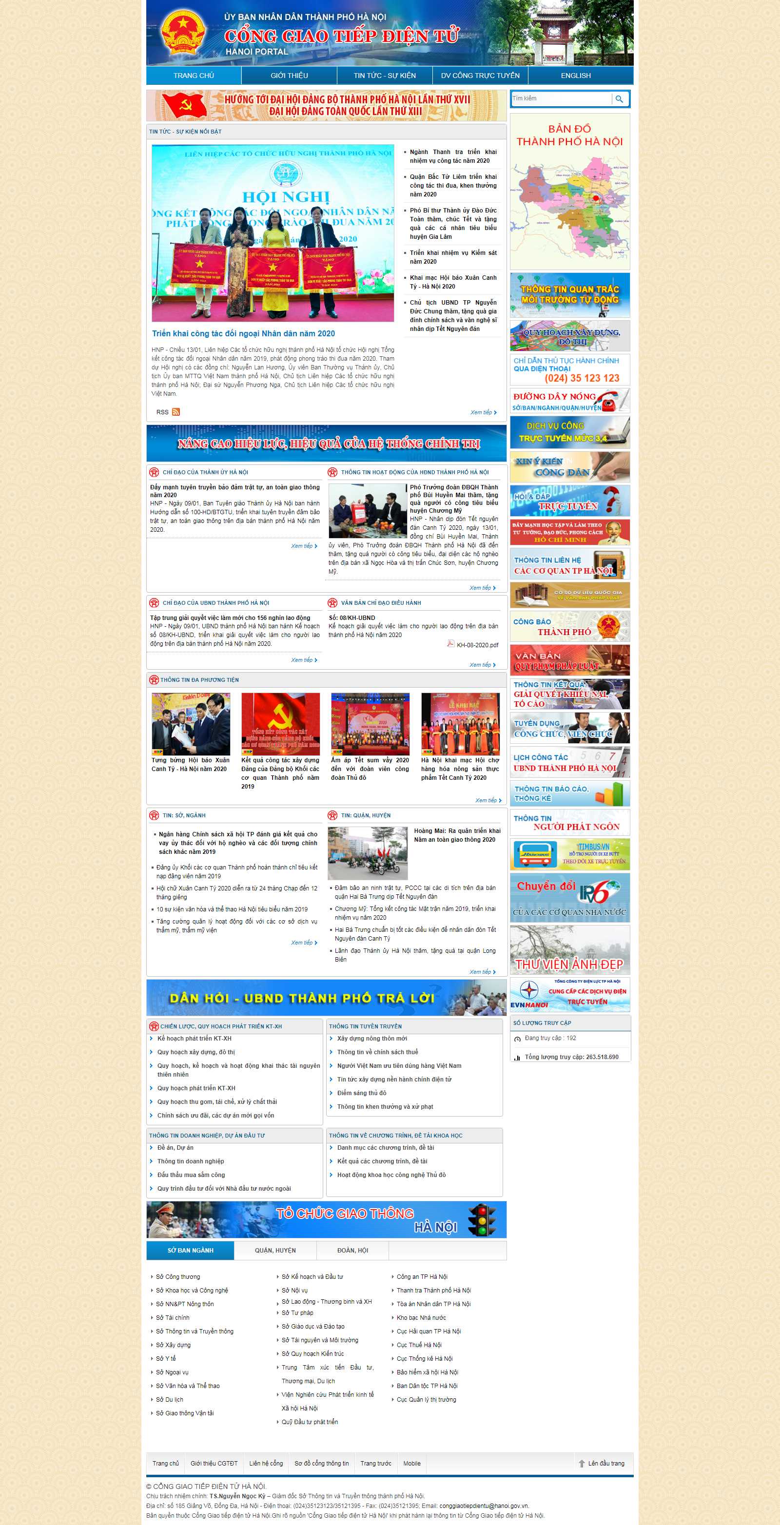 Thiết kế Web Ủy Ban Nhân Nhân - hanoi.gov.vn