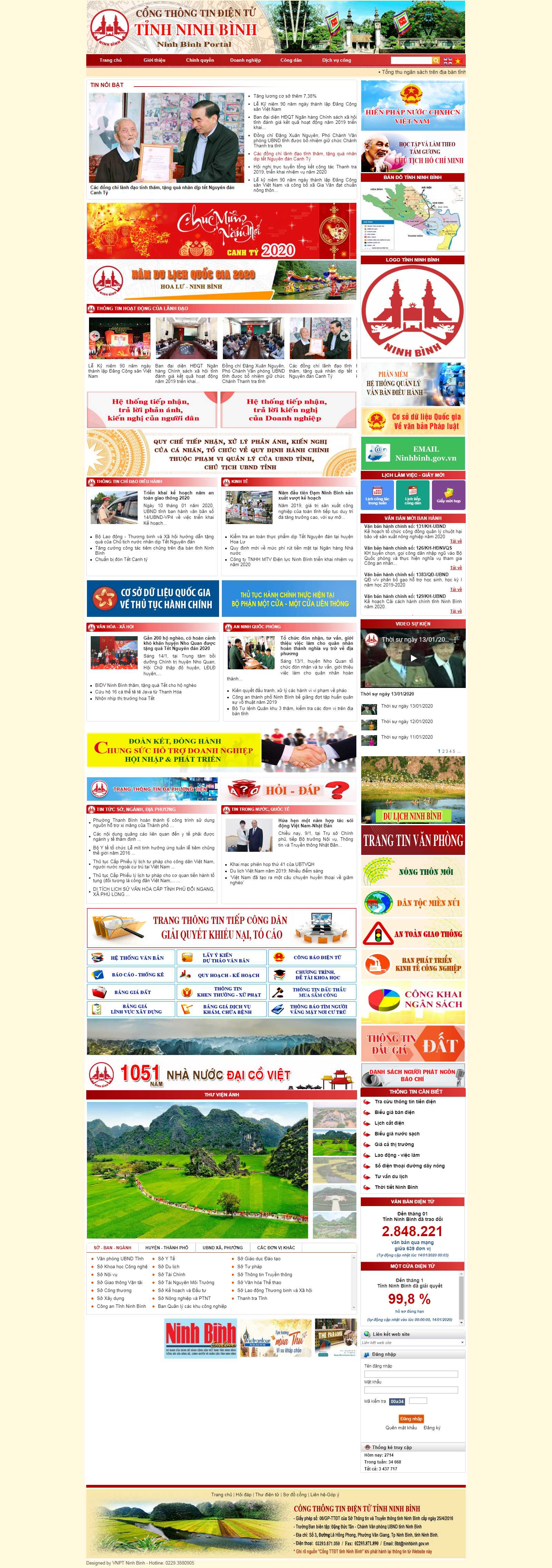 Thiết kế Web Ủy Ban Nhân Nhân - ninhbinh.gov.vn