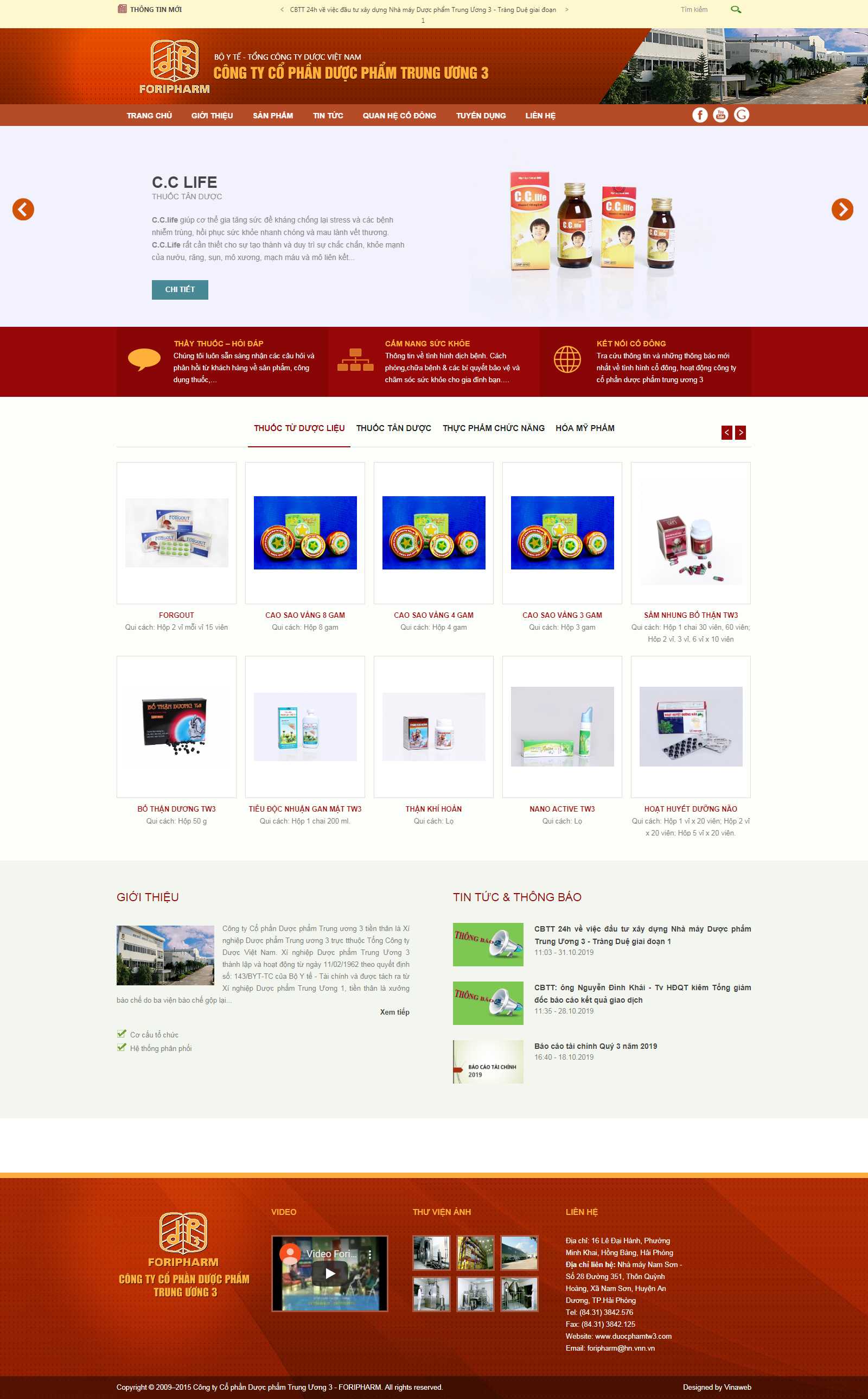 Thiết kế Web y học - duocphamtw3.com