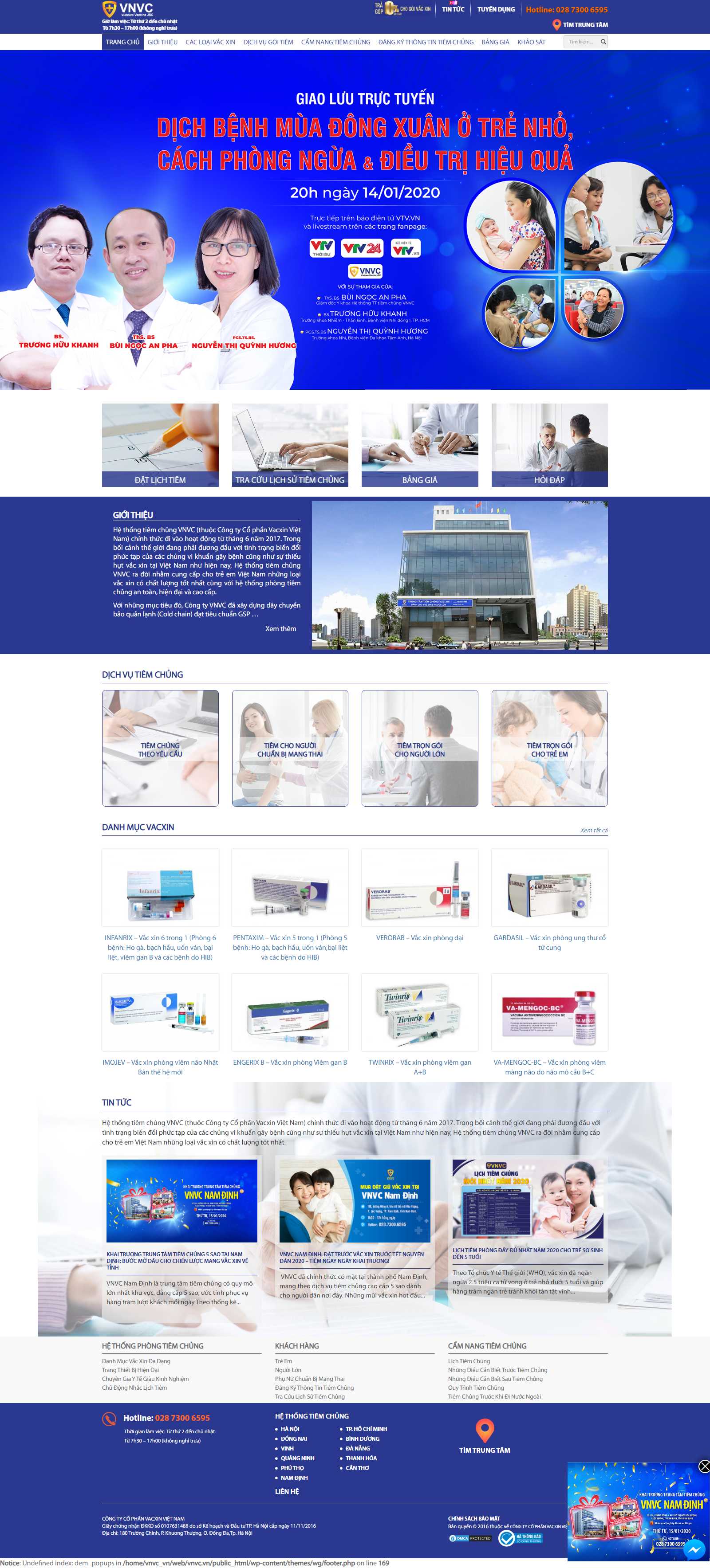 Thiết kế Web y tế - vnvc.vn