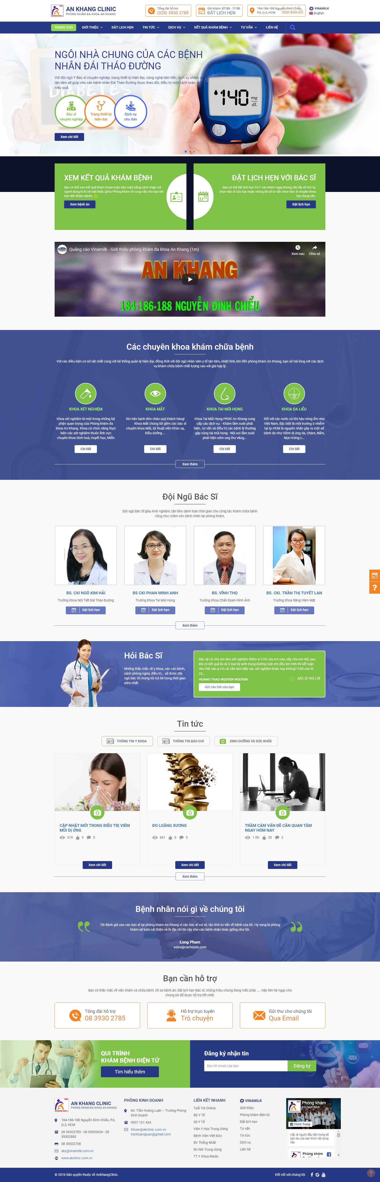 Thiết kế Web y tế - www.akclinic.com.vn