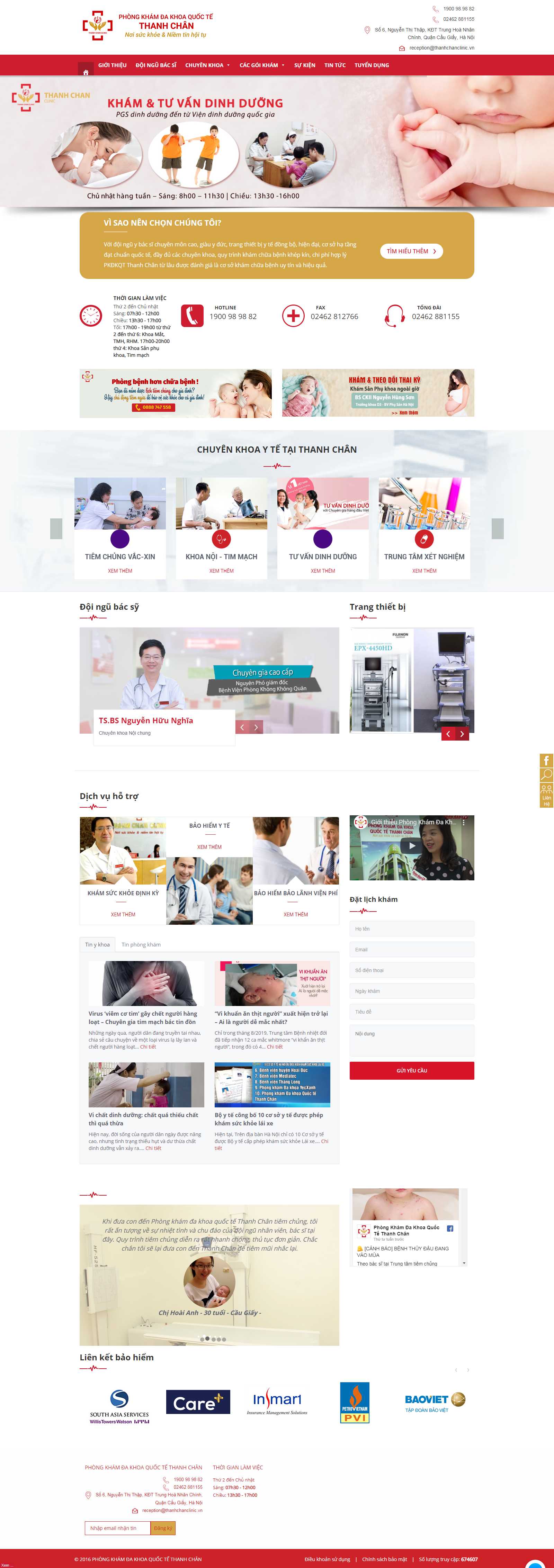 Thiết kế Web y tế - phongkhamthanhchan.vn