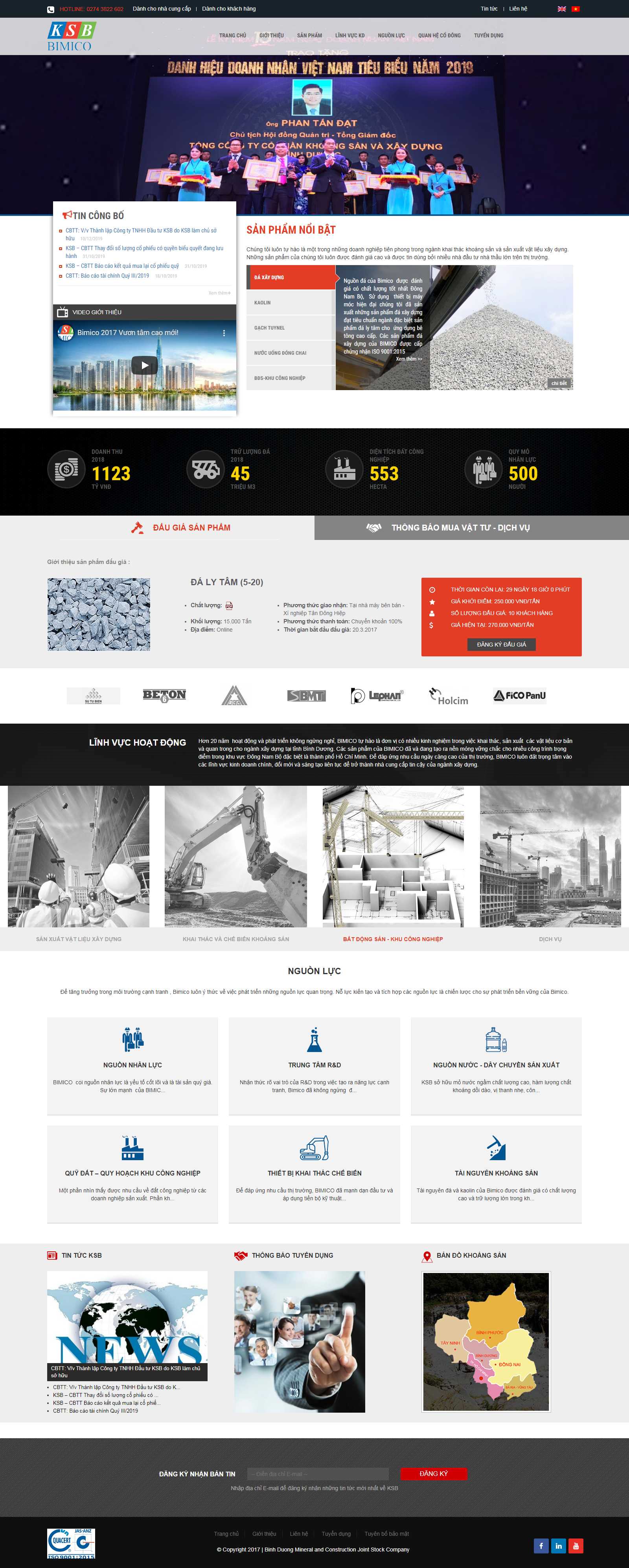 Thiết kế Web vật liệu xây dựng - bimico.com.vn