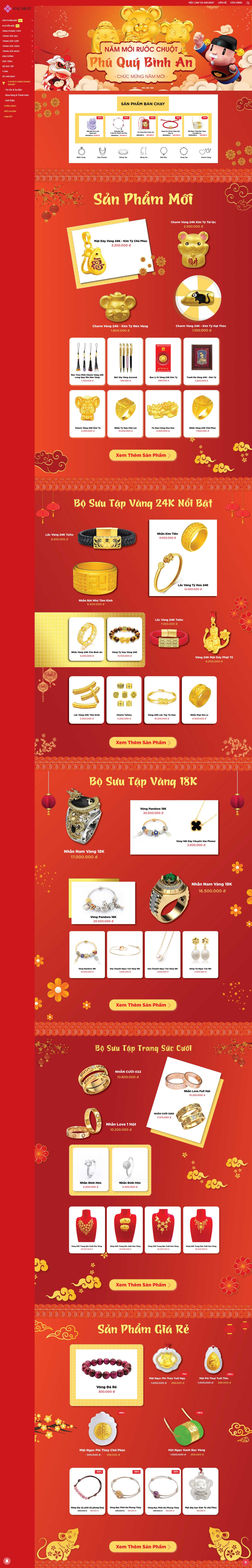 Thiết kế Web vòng tay phong thủy - ancarat.com