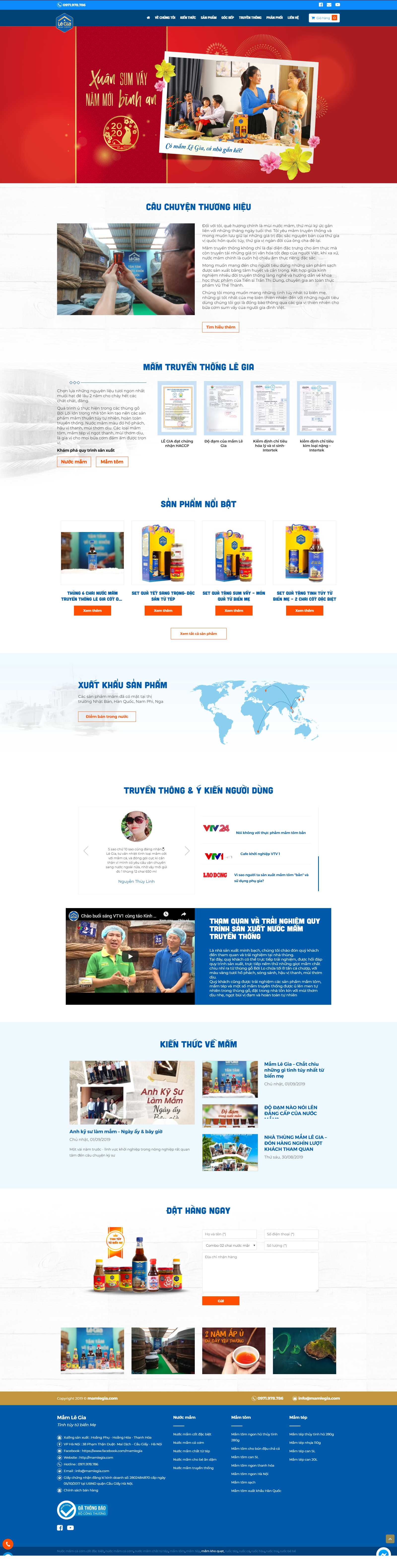Thiết kế Web đẹp nhất - nuocmamlegia.com