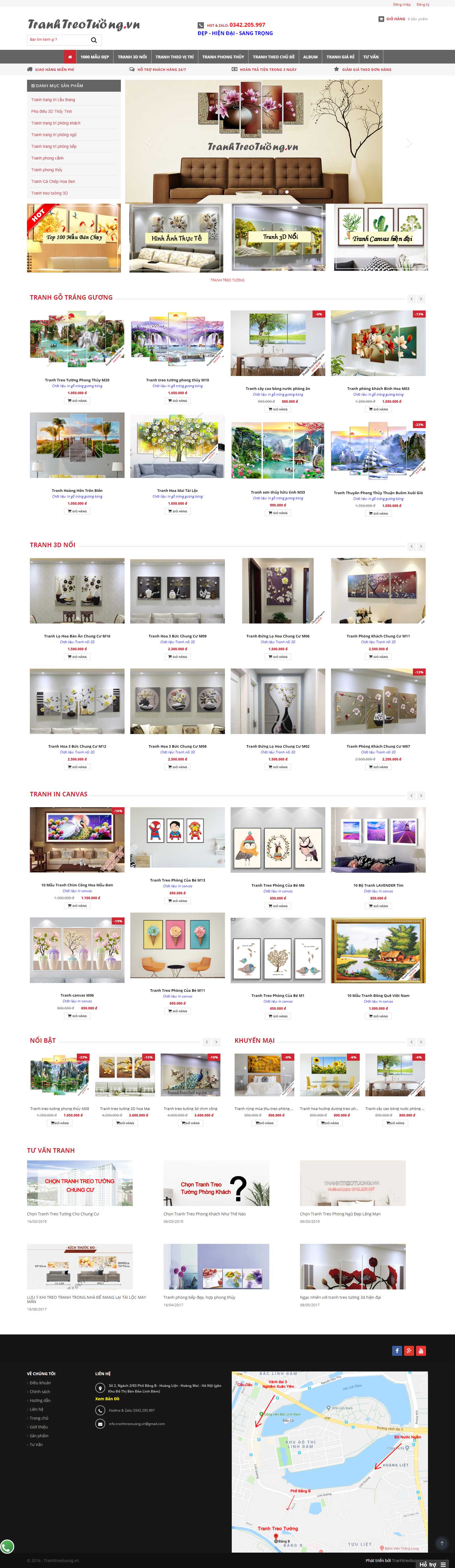 Thiết kế Web tranh ảnh - tranhtreotuong.vn