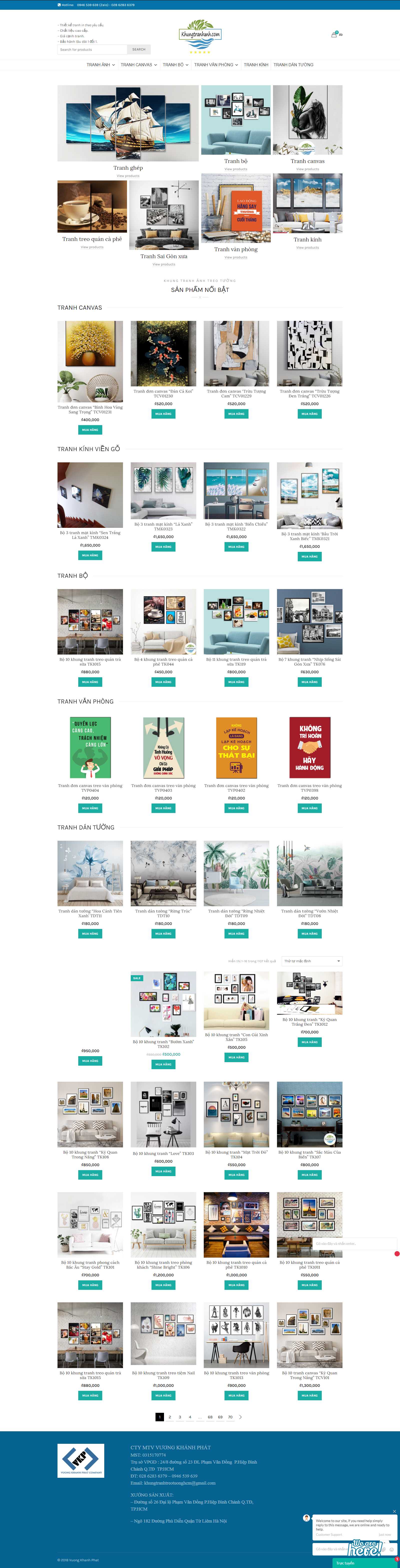 Thiết kế Web tranh ảnh - khungtranhanh.com