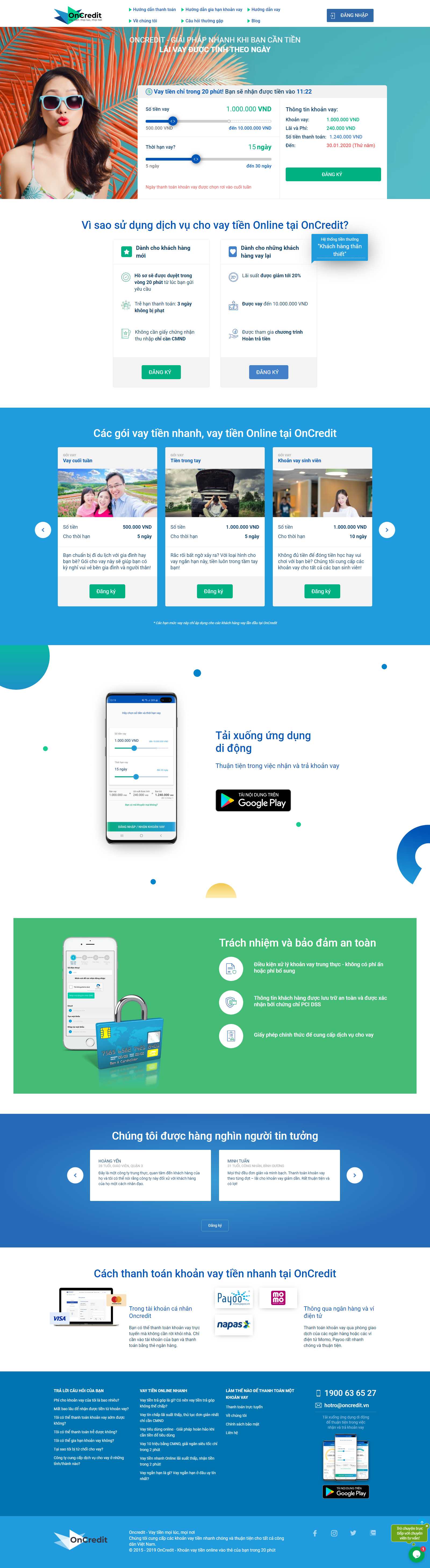Thiết kế Web mẫu có sẵn - oncredit.vn