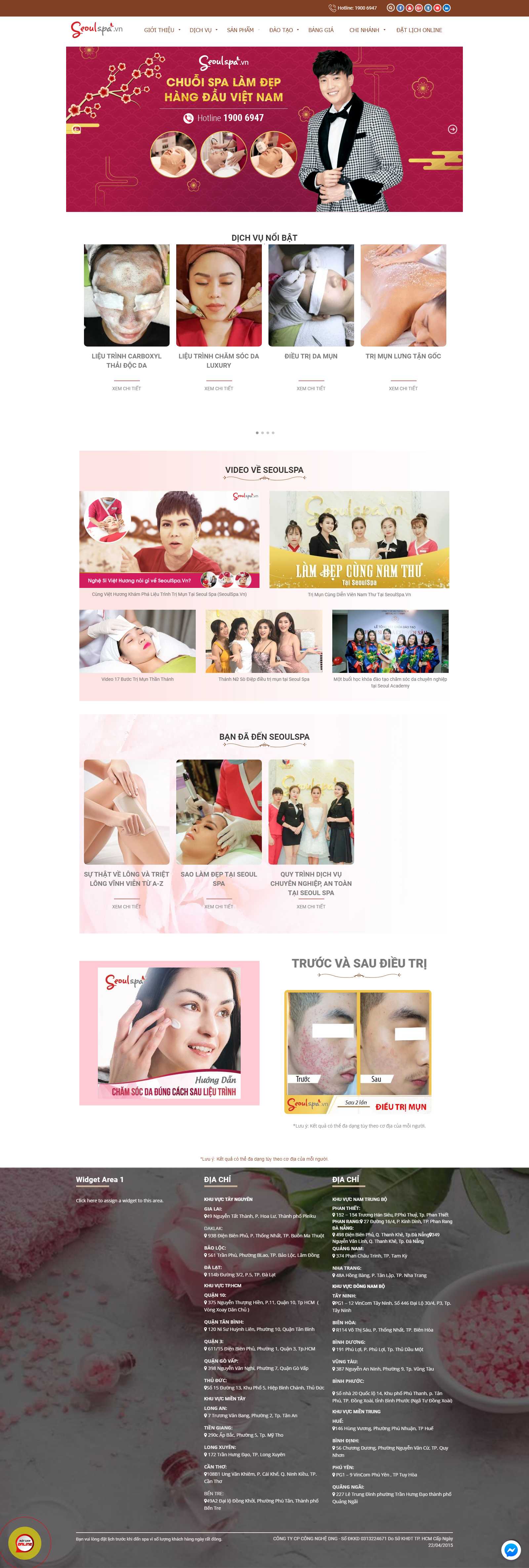 Thiết kế Web mẫu có sẵn - seoulspa.vn