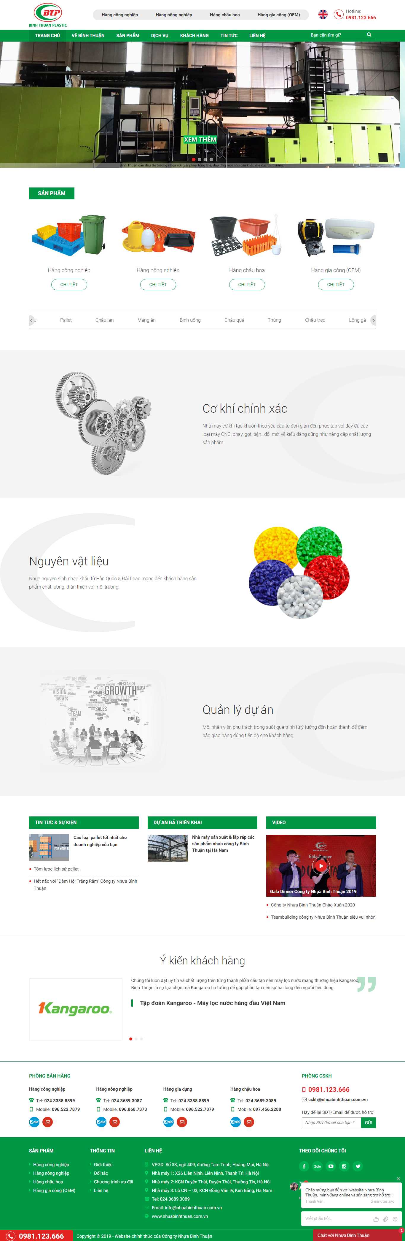 Thiết kế Web công ty nhựa - nhuabinhthuan.com.vn
