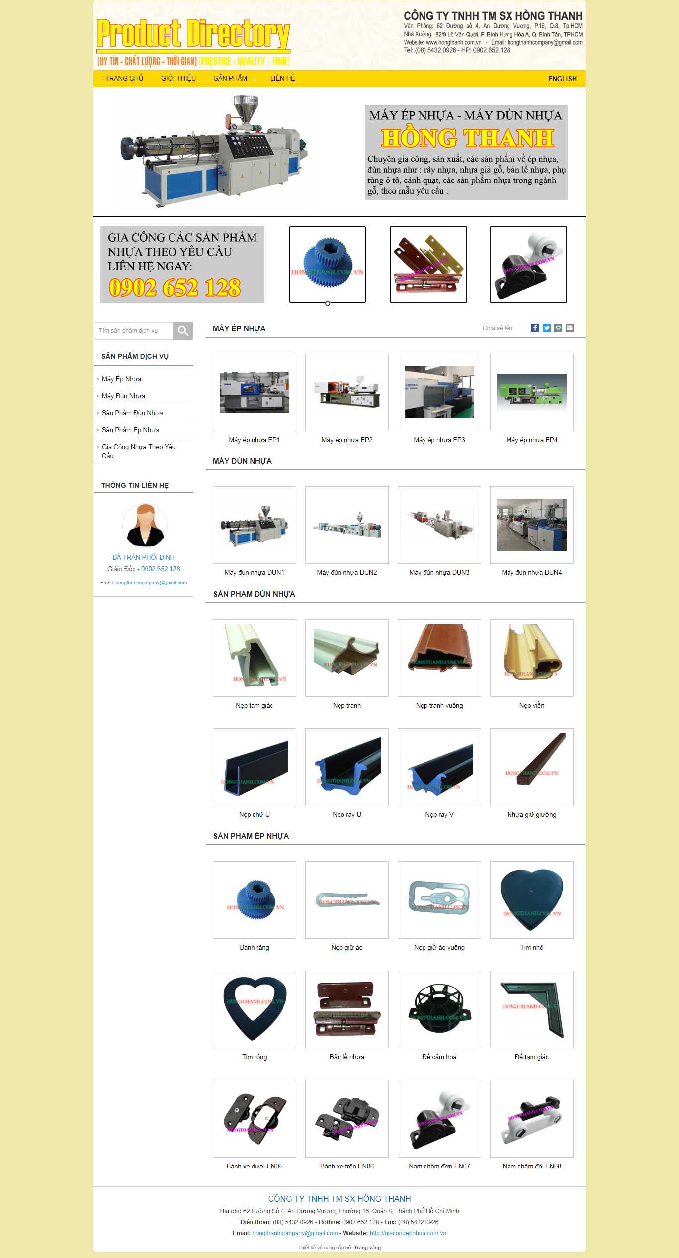 Thiết kế Web công ty nhựa - giacongepnhua.com.vn