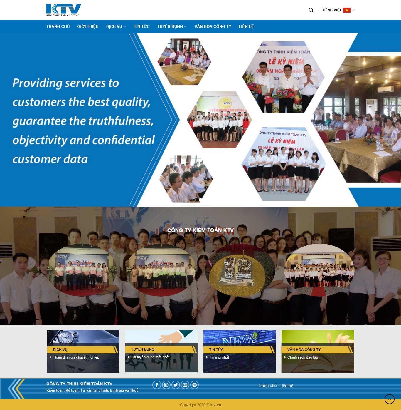 Thiết kế Web công ty kiểm toán - ktv.vn