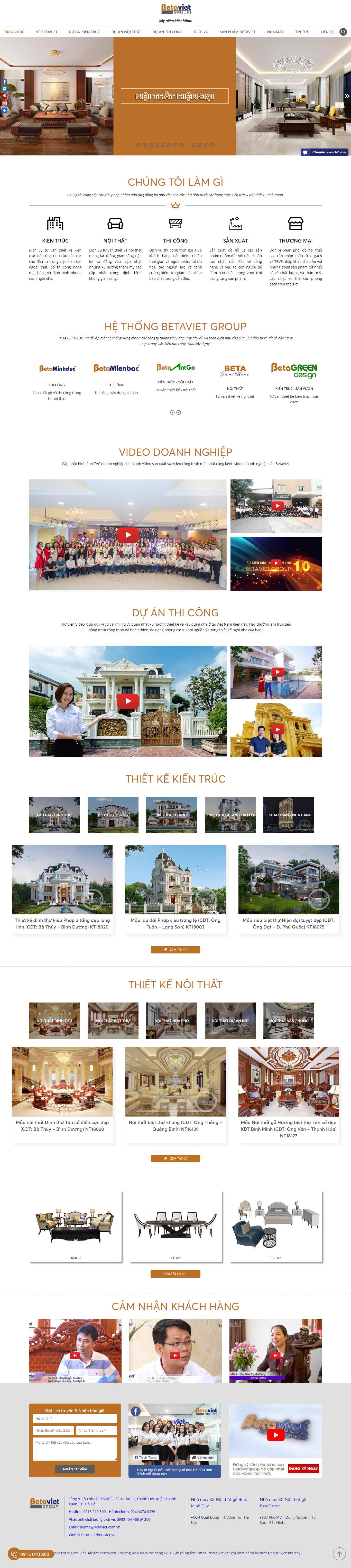 Thiết kế Web công ty xây dựng - betaviet.vn