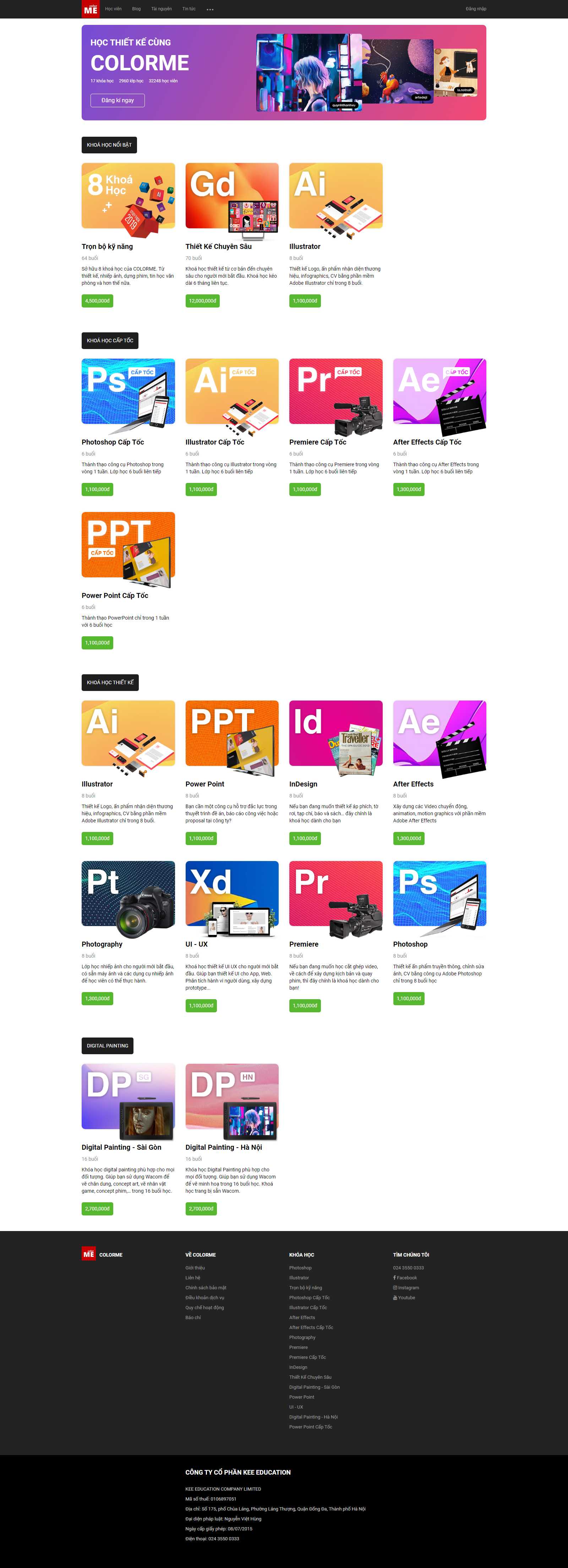 Thiết kế Web đồ họa đẹp - colorme.vn