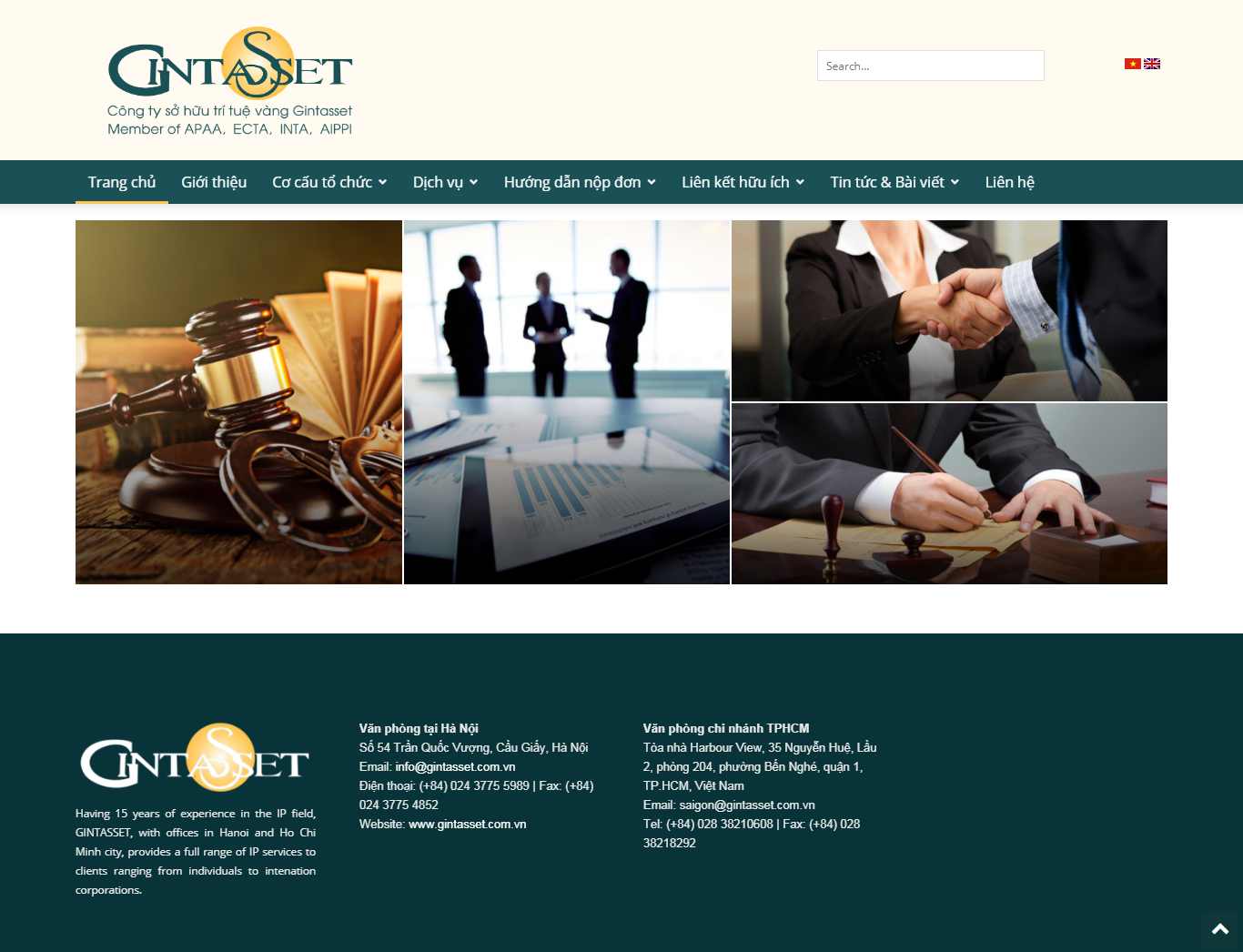 Thiết kế Web công ty luật - gintasset.com.vn