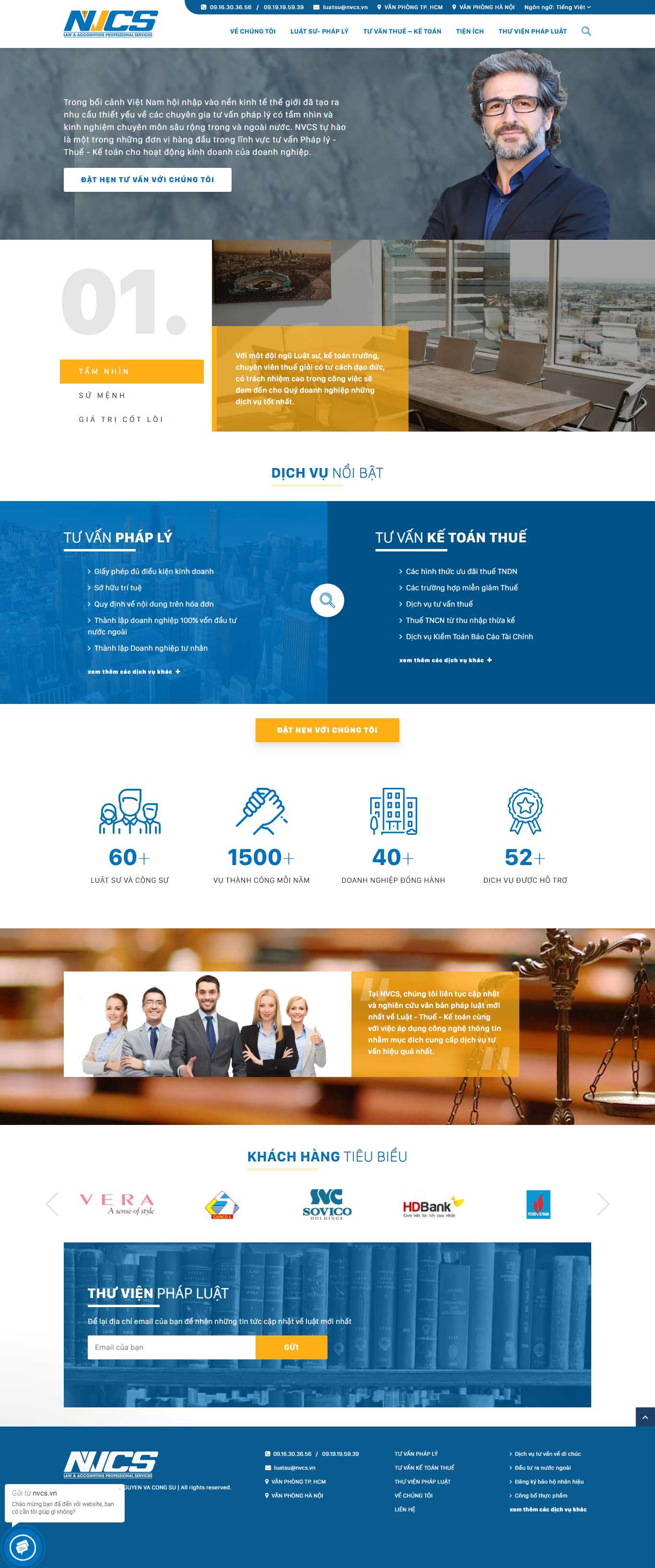 Thiết kế Web công ty luật - nvcs.vn