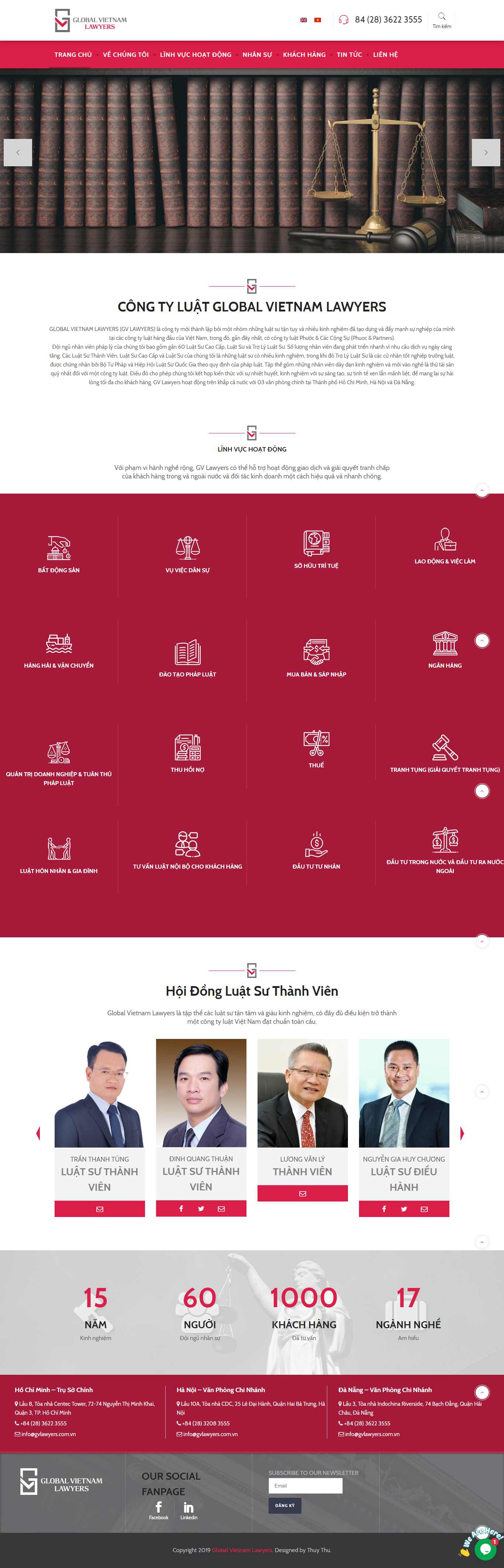 Thiết kế Web công ty luật - gvlawyers.com.vn