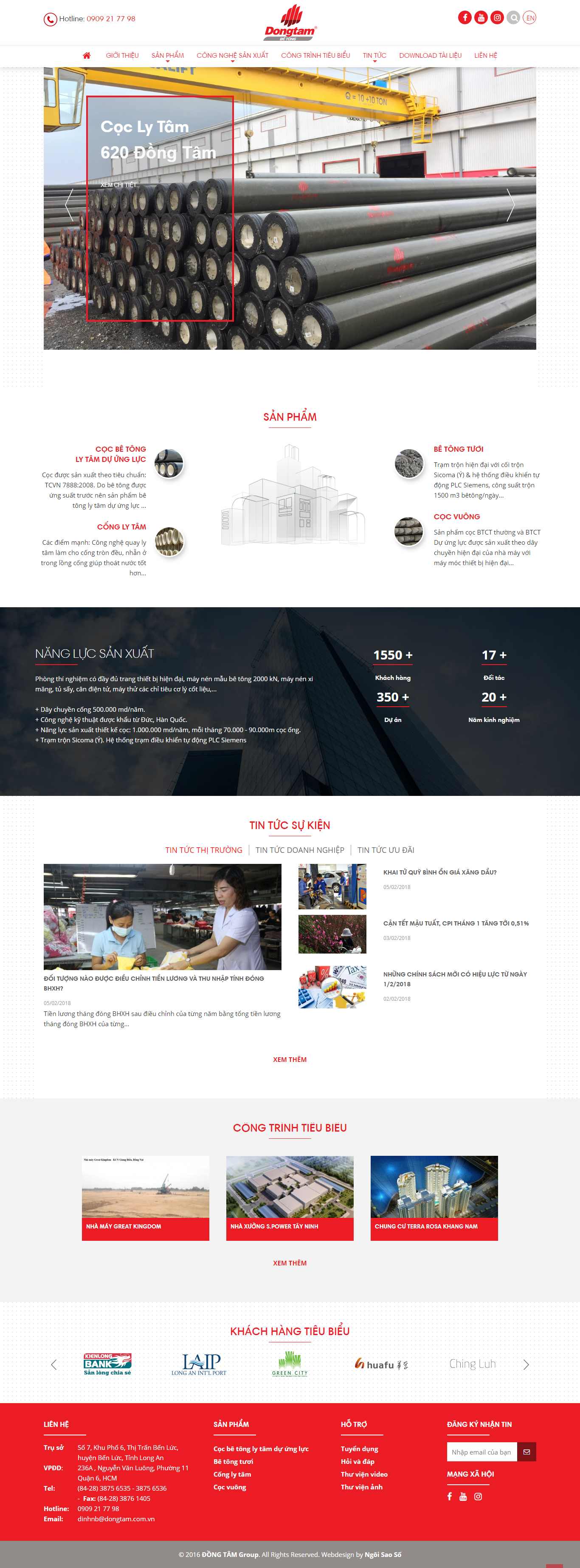 Thiết kế Web công ty bê tông - betongdongtam.com