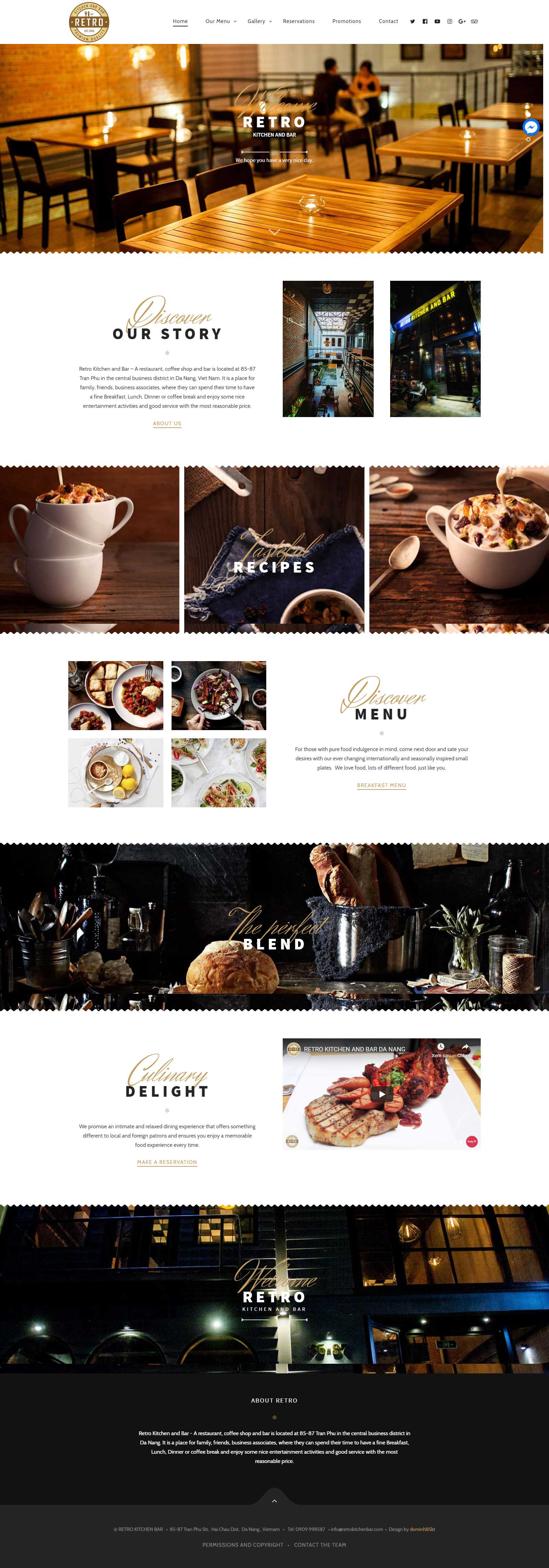 Thiết kế Web trang vàng - retrokitchenbar.com