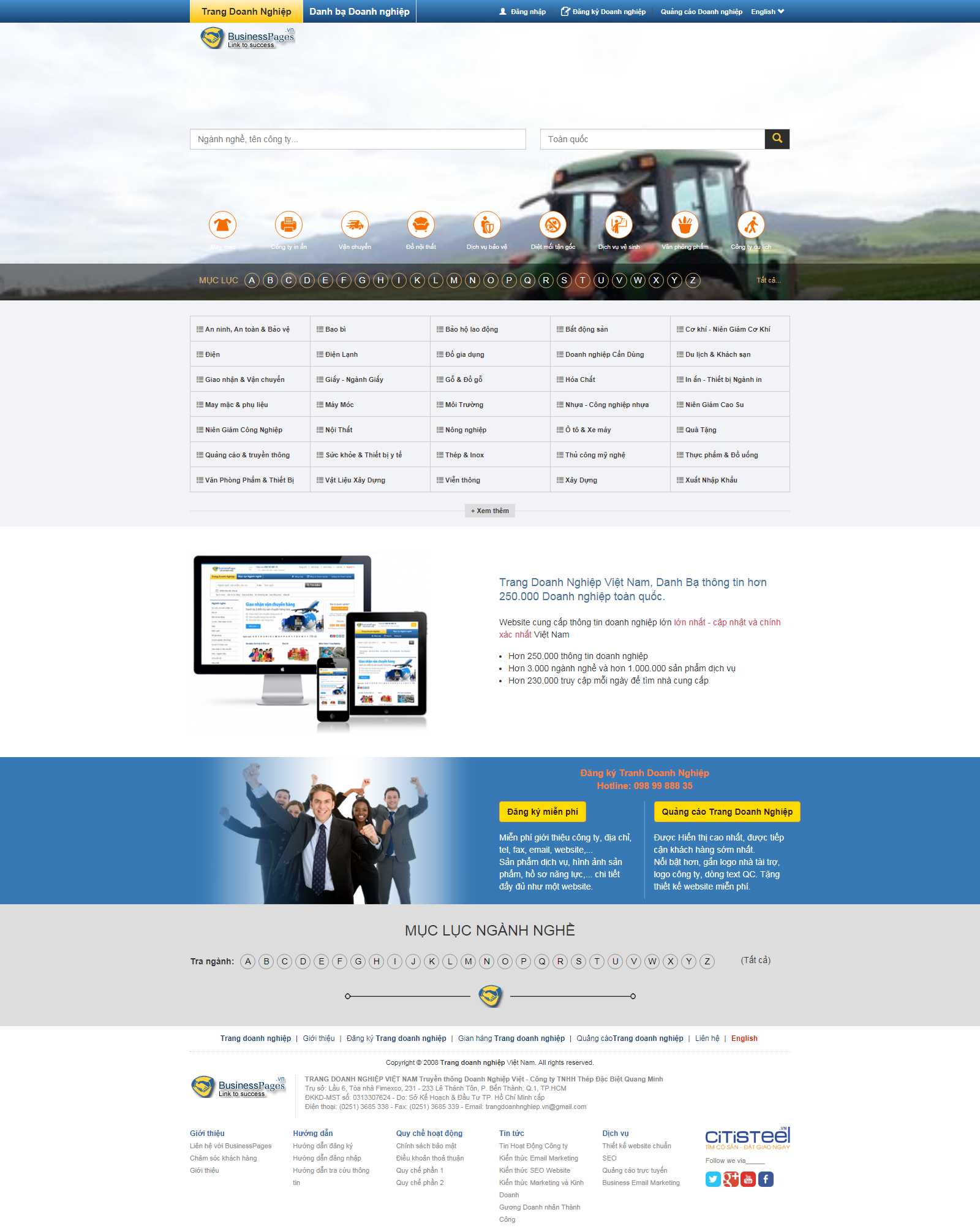 Thiết kế Web code thuần - trangdoanhnghiep.vn