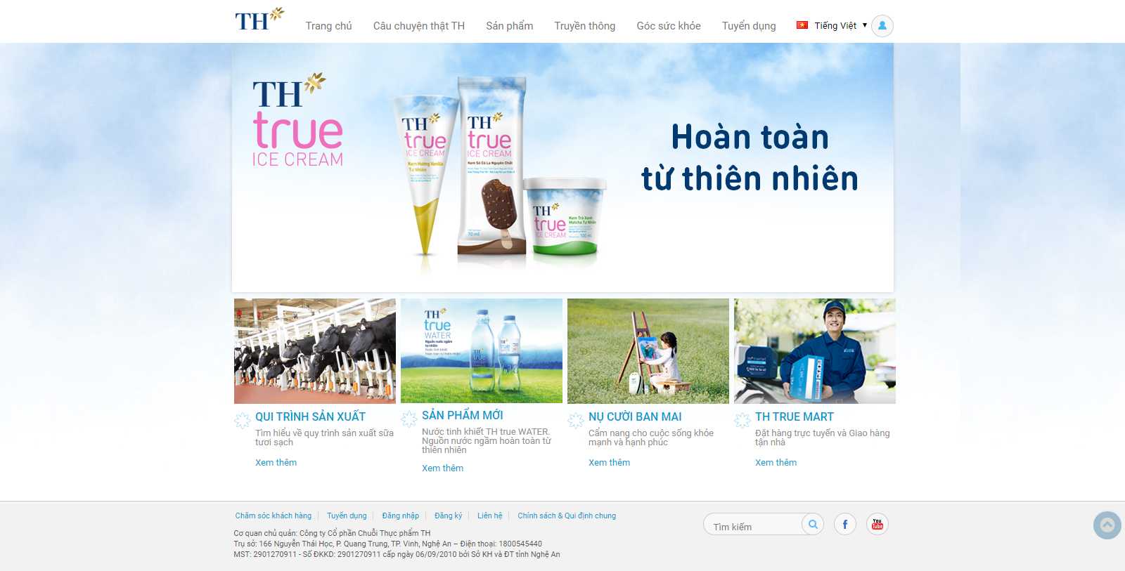 Thiết kế Web Codeigniter - www.thmilk.vn