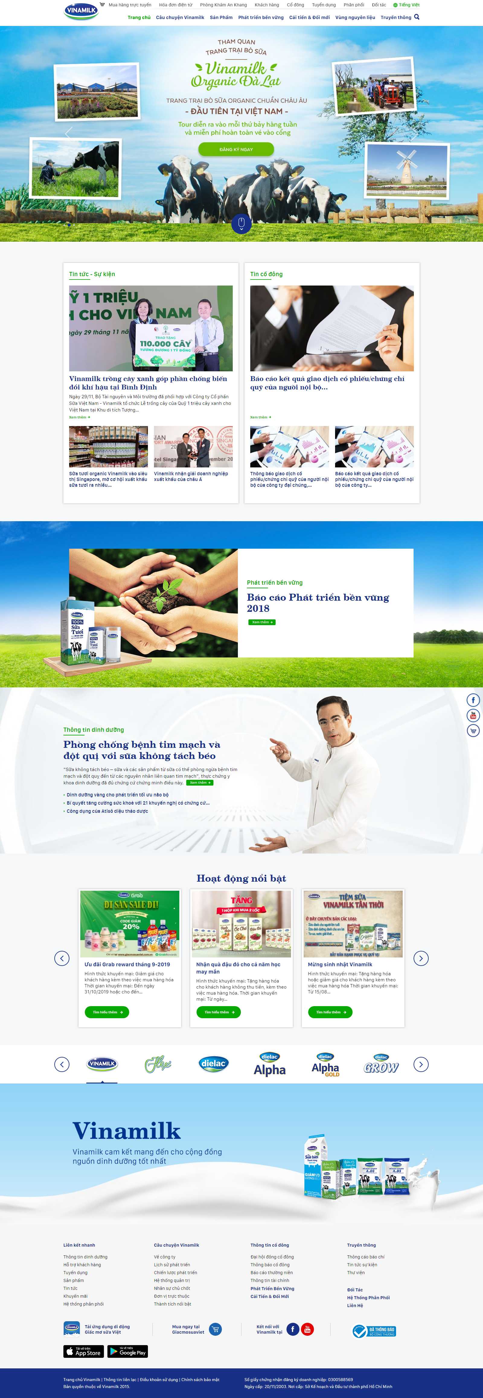 Thiết kế Web Expro Việt Nam - www.vinamilk.com.vn