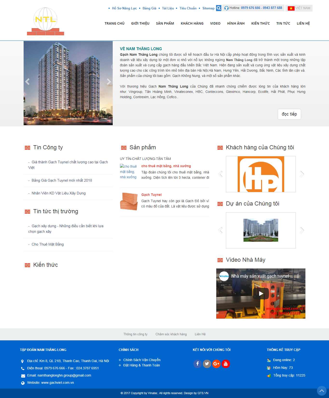 Thiết kế Web nhà máy gạch - gachviet.com.vn