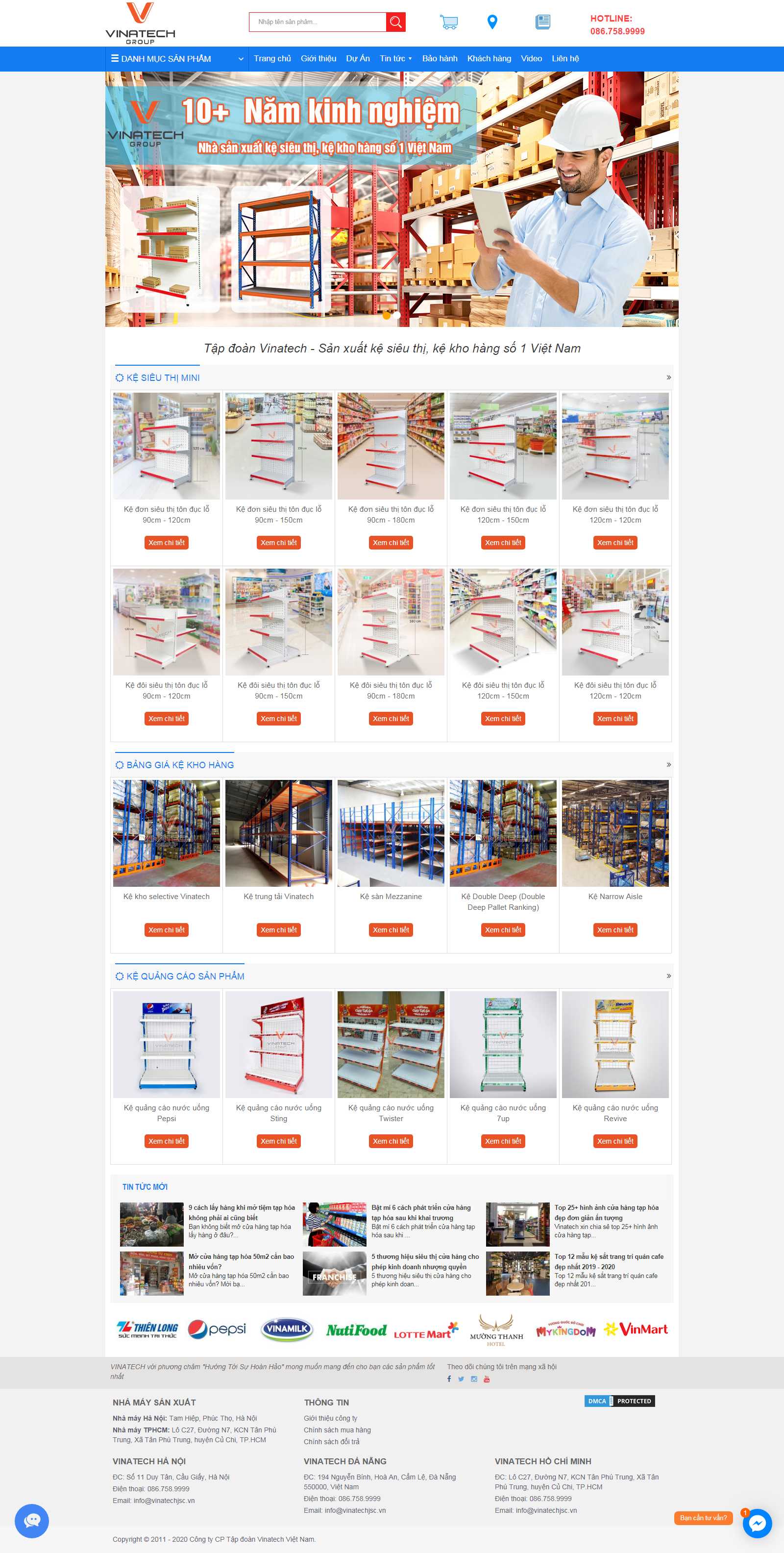Thiết kế Web gian hàng - vinatech.net.vn