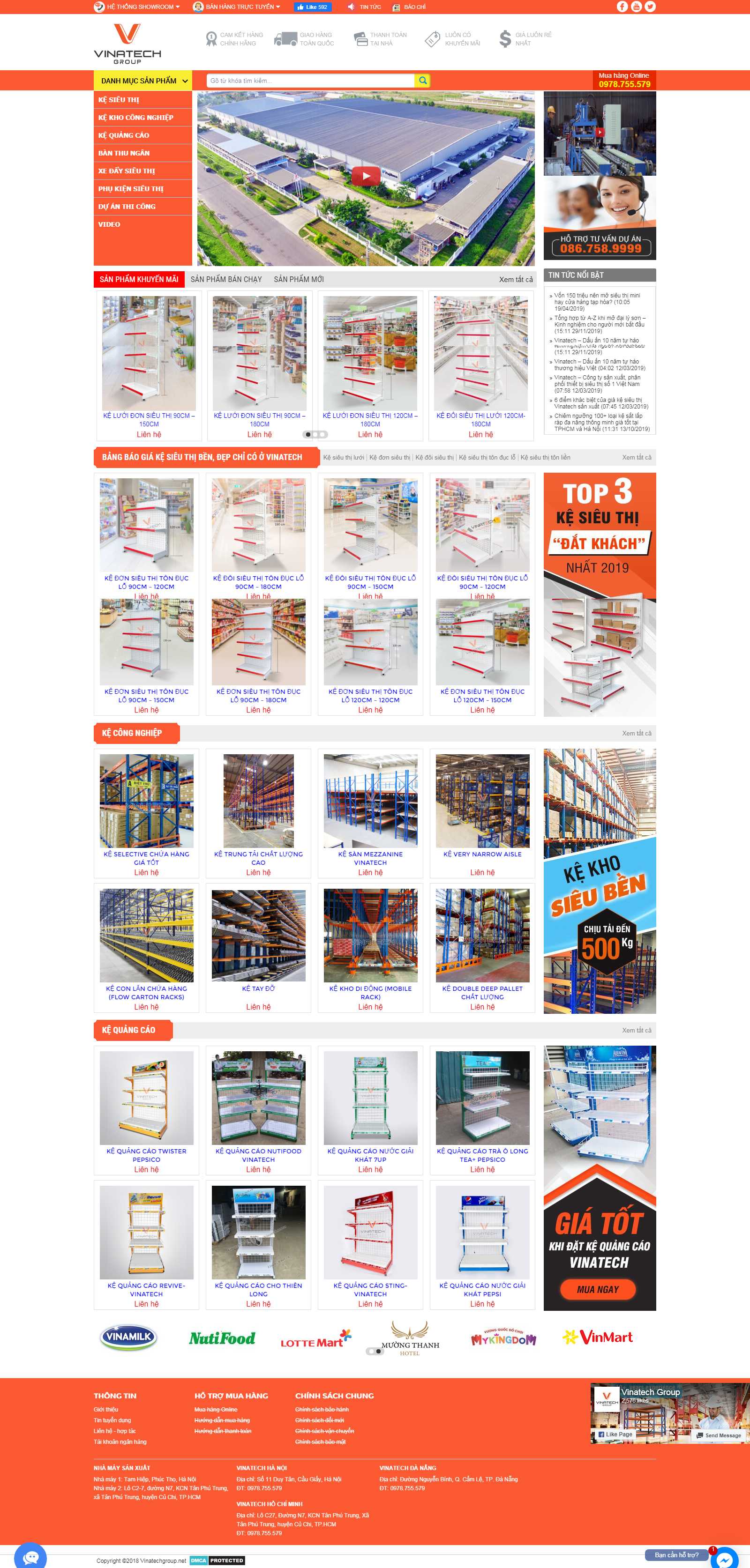 Thiết kế Web gian hàng - vinatechgroup.net