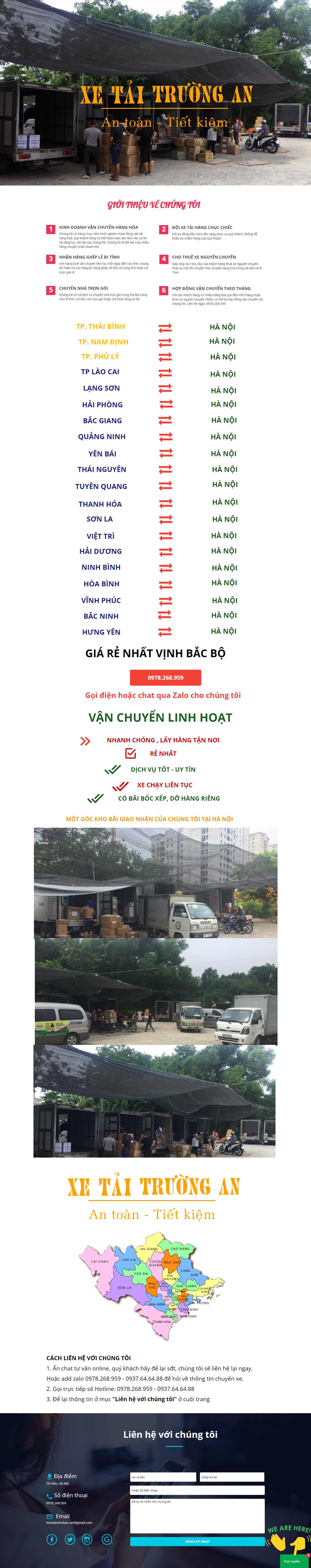 Thiết kế Web công ty vận tải - www.vantainhanh.net