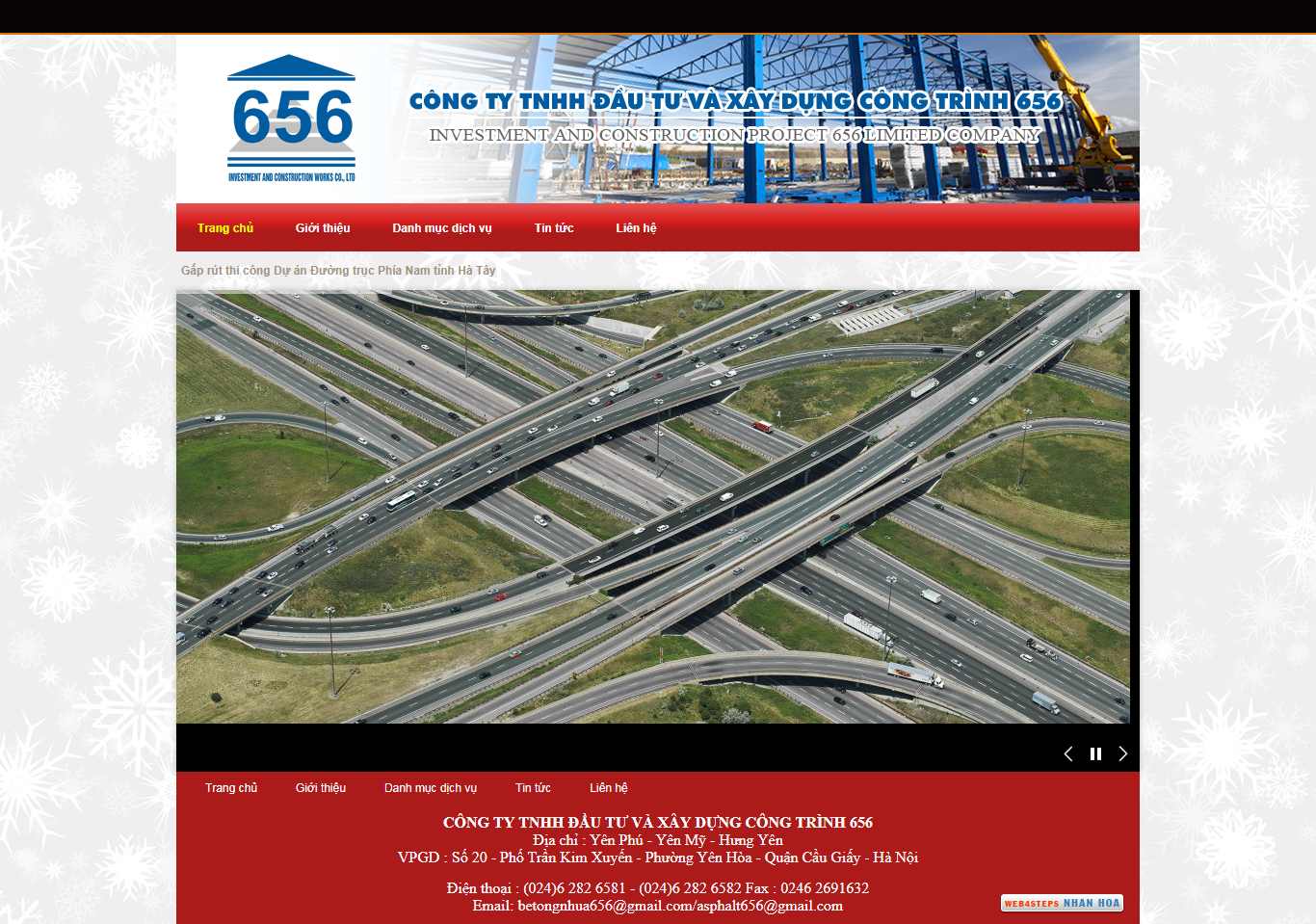 Thiết kế Web công ty cầu đường - 656.vn