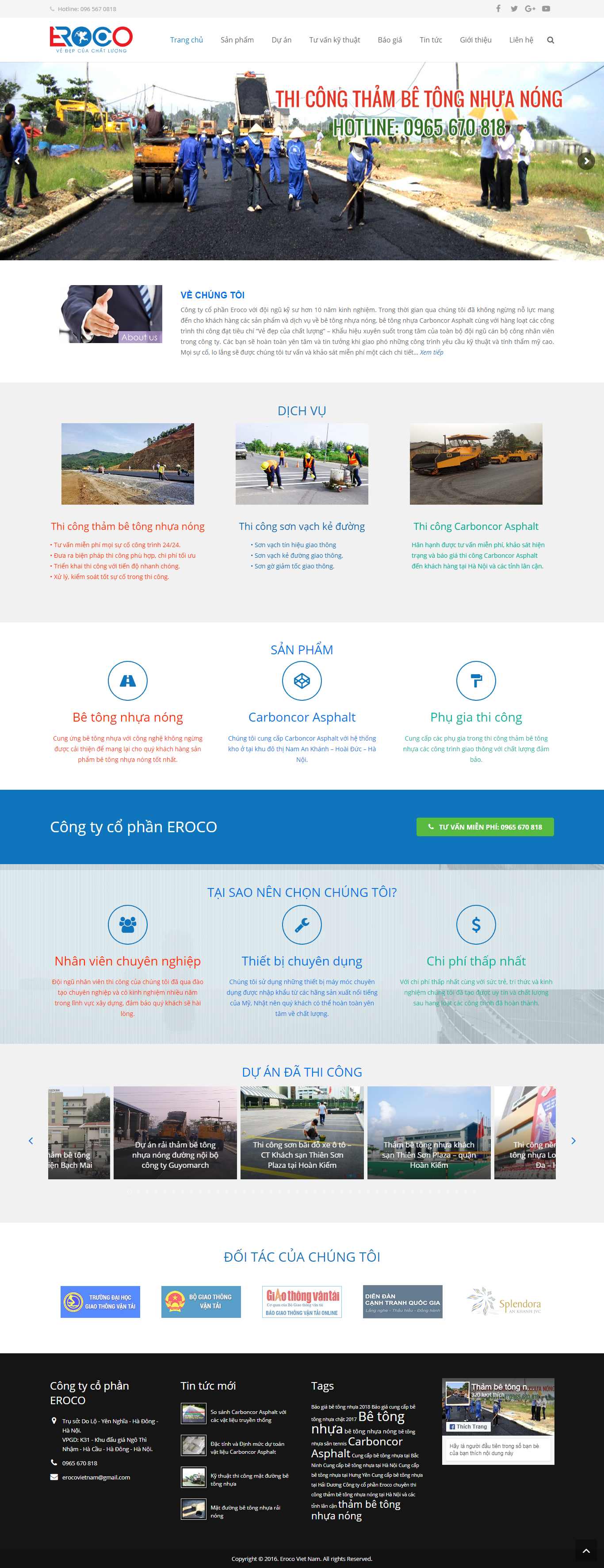 Thiết kế Web công ty cầu đường - thambetongnhuanong.com.vn