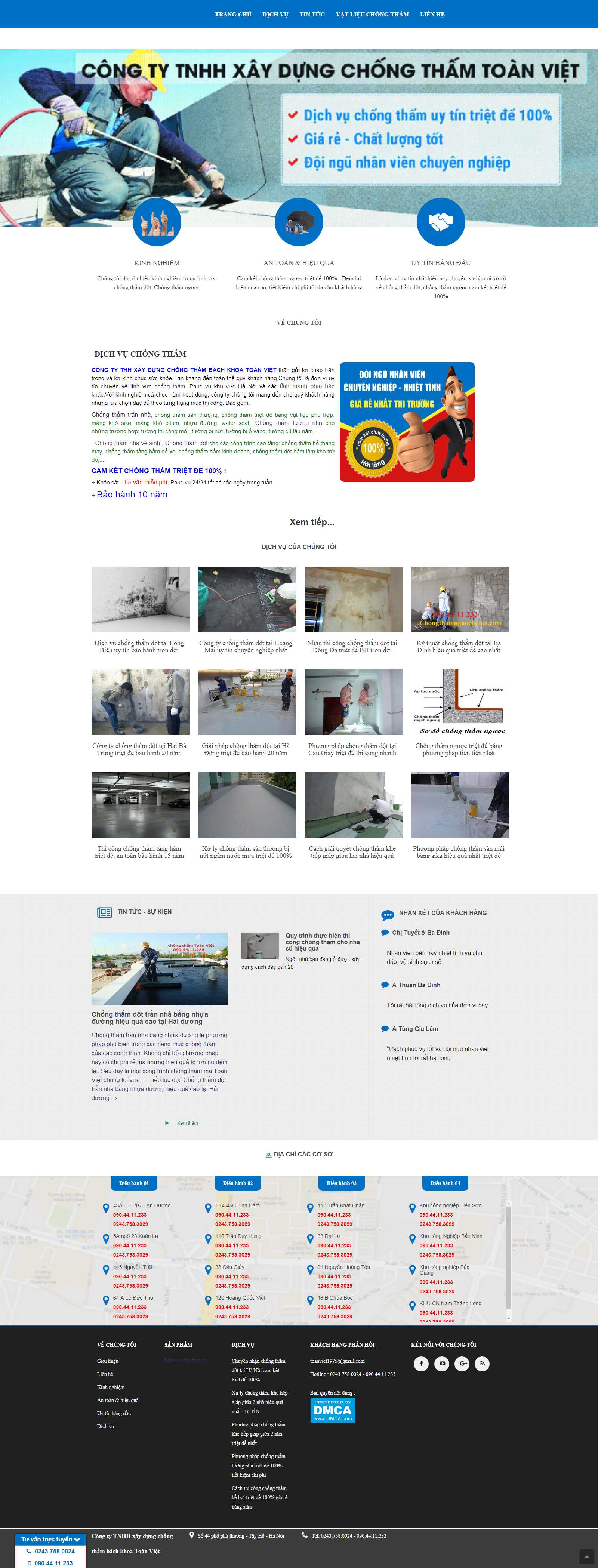 Thiết kế Web bán lẻ - chongthamnguochanoi.com