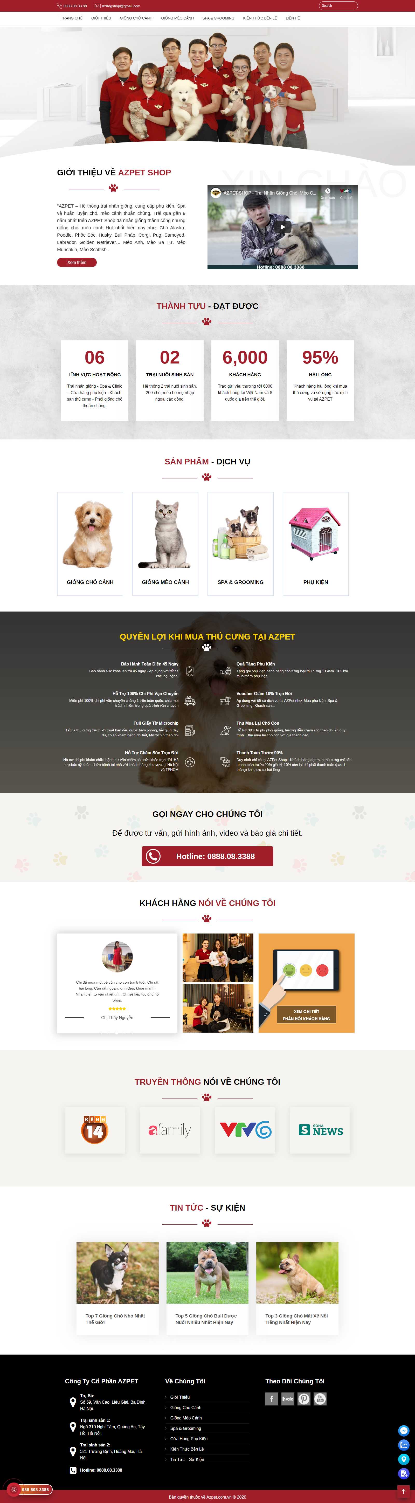 Thiết kế Web chợ online - azpet.com.vn