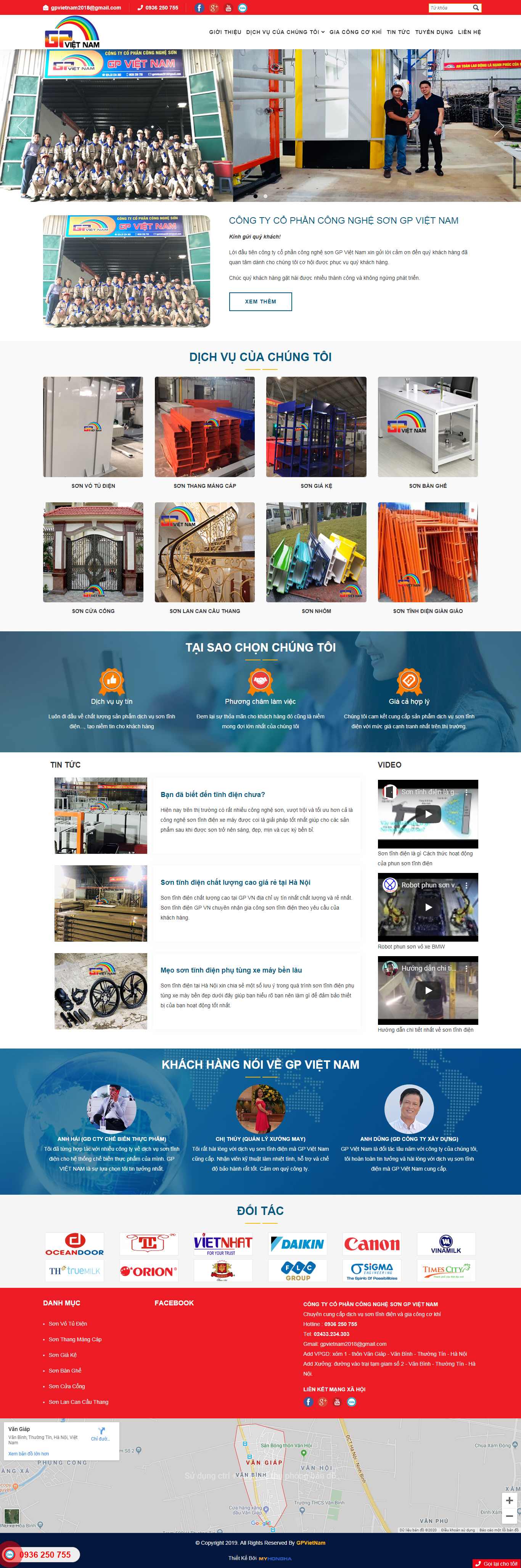 Thiết kế Web sơn tĩnh điện - gpvietnam.vn
