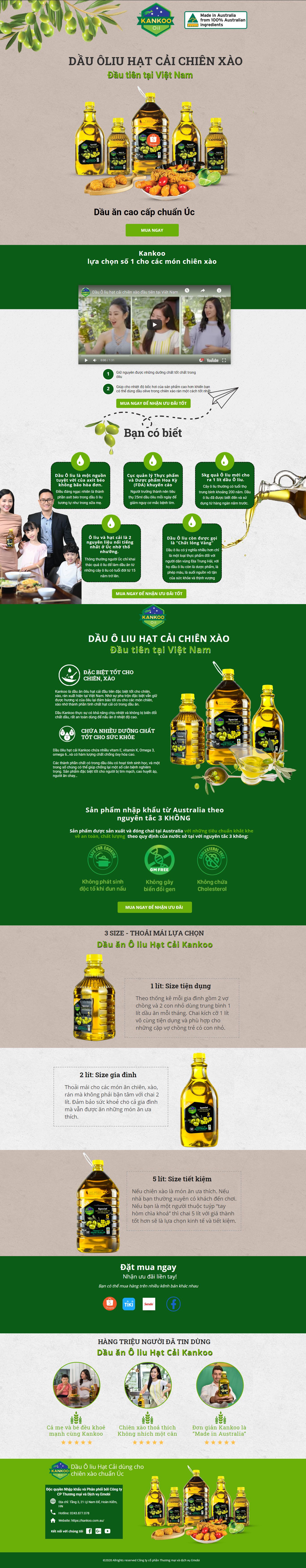 Thiết kế Web đại lý bán dầu ăn - dauan.hangucnhapkhau.net