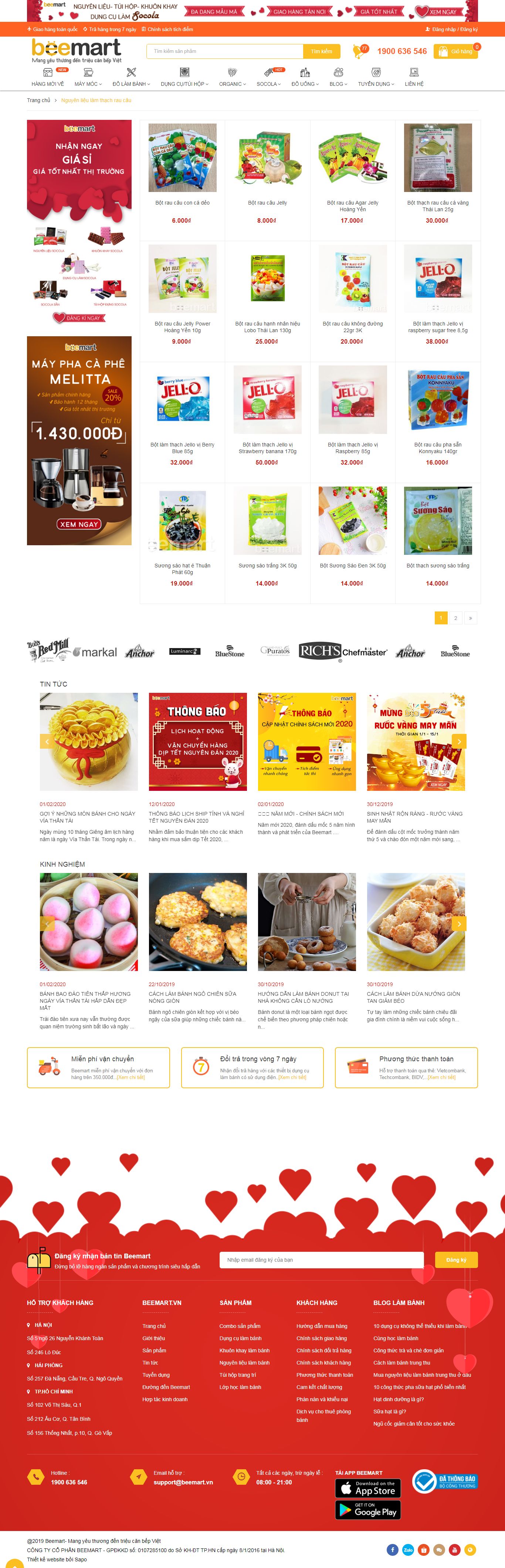 Thiết kế Web bán thạch rau câu - www.beemart.vn