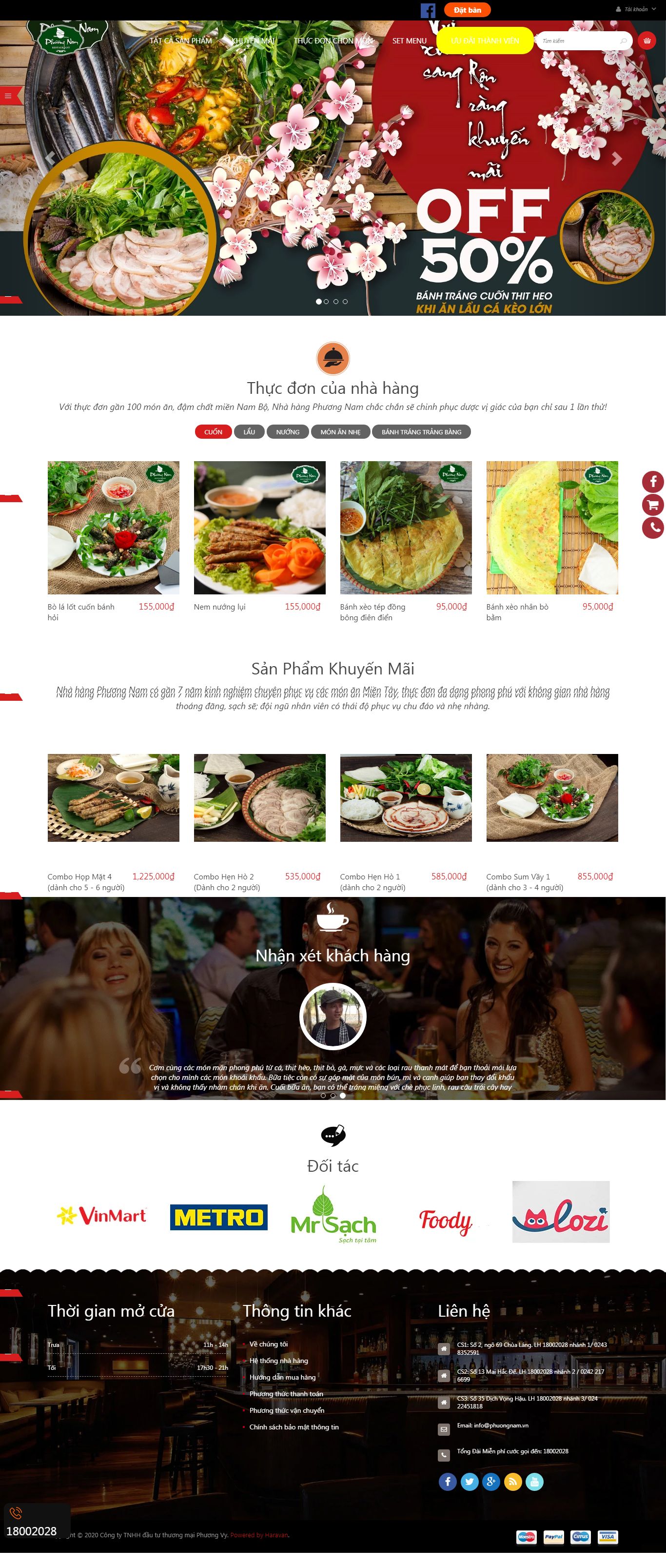 Thiết kế Web phương nam - nhahangphuongnam.vn