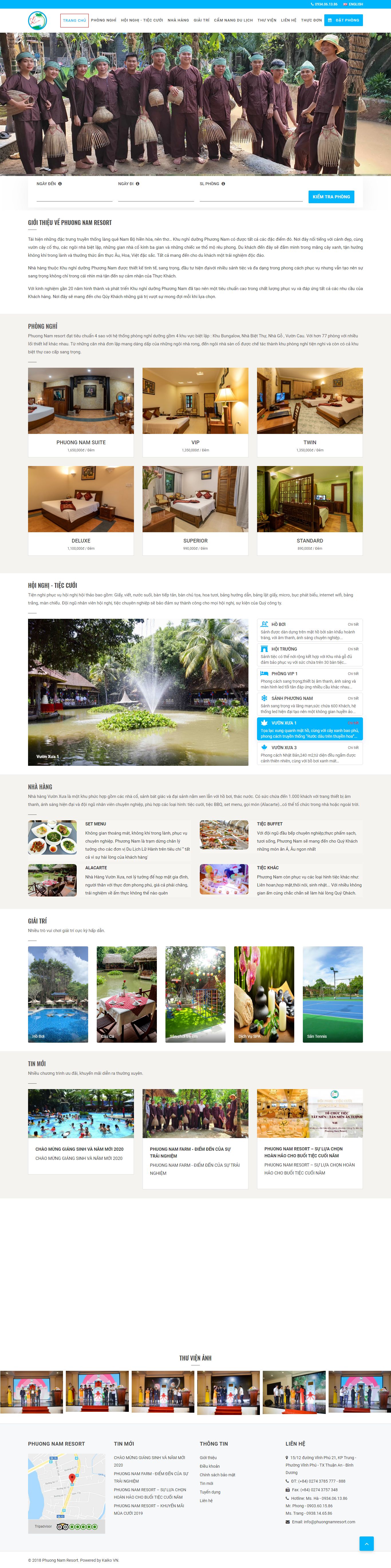 Thiết kế Web phương nam - www.phuongnamresort.com