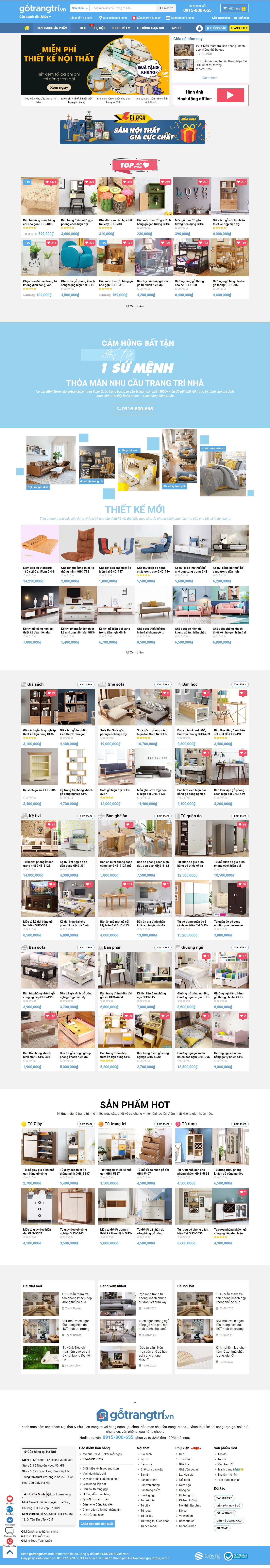 Thiết kế Web công ty nội thất - gotrangtri.vn