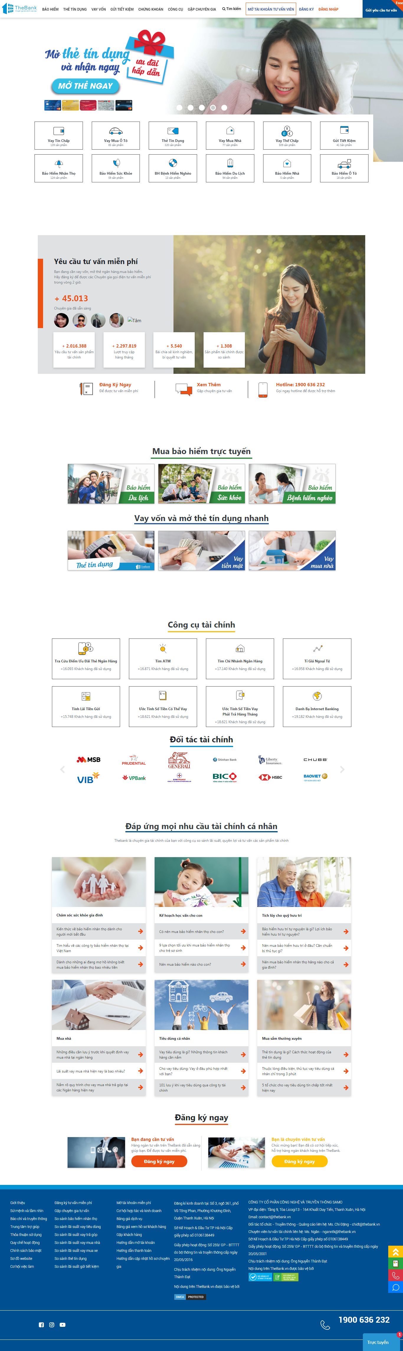 Thiết kế Web công ty tài chính - thebank.vn