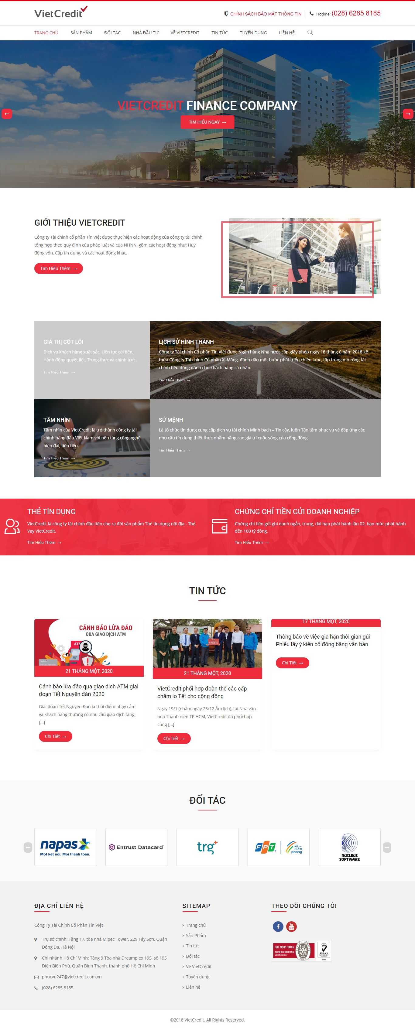 Thiết kế Web công ty tài chính - www.vietcredit.com.vn