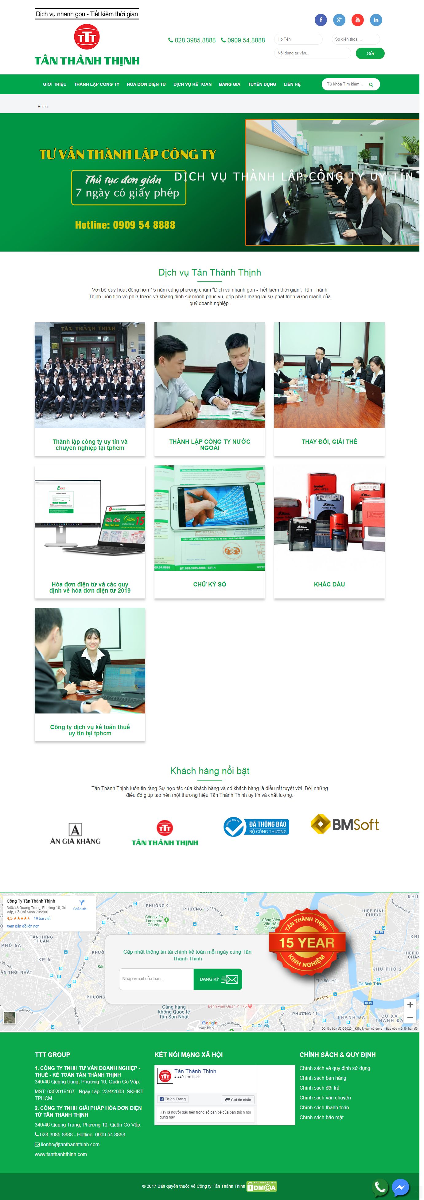 Thiết kế Web công ty thương mại - tanthanhthinh.com
