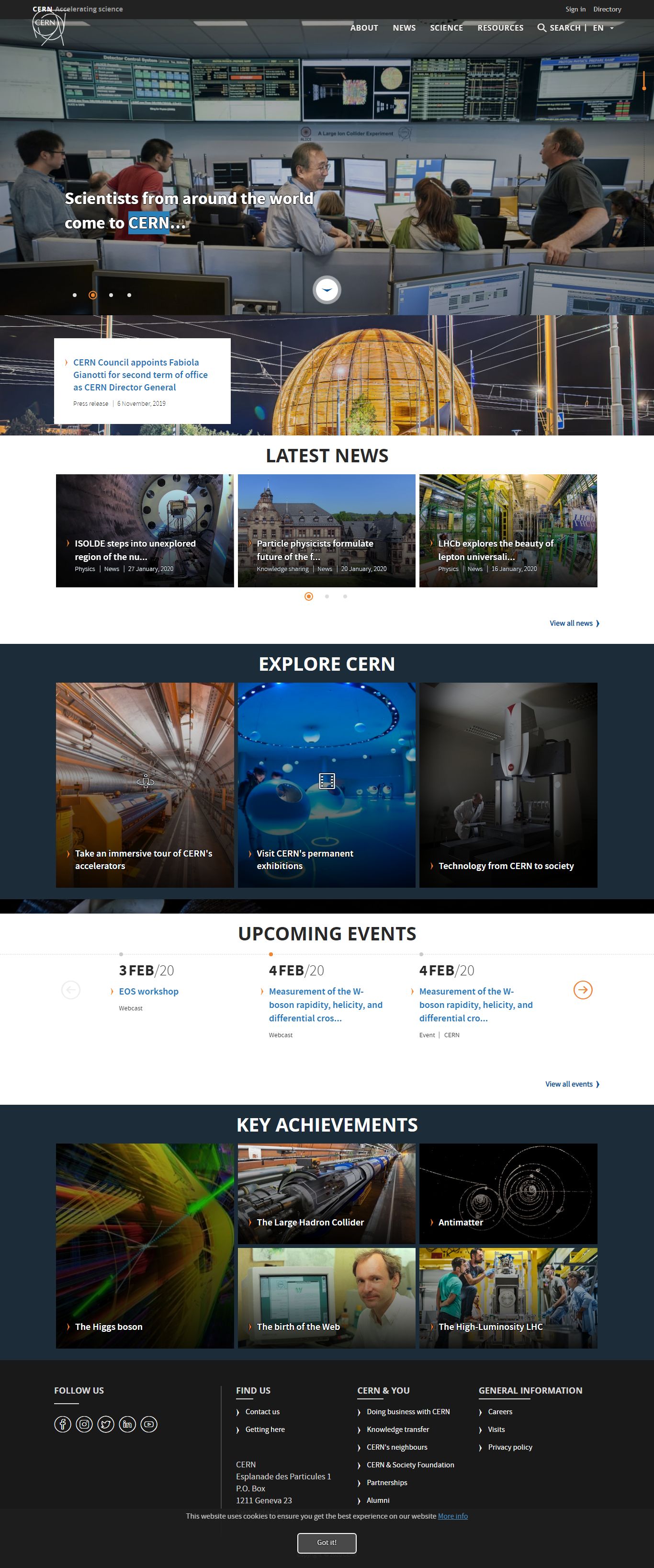 Thiết kế Web 1900 - home.cern