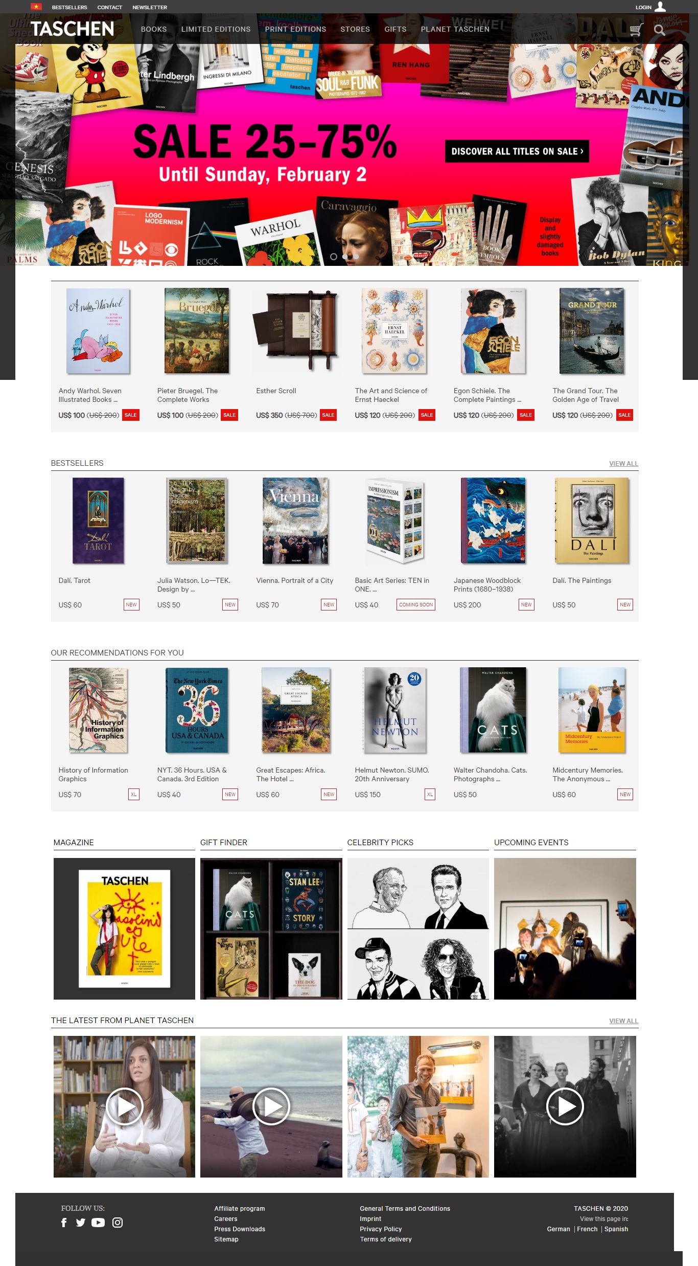 Thiết kế Web bưu điện - www.taschen.com