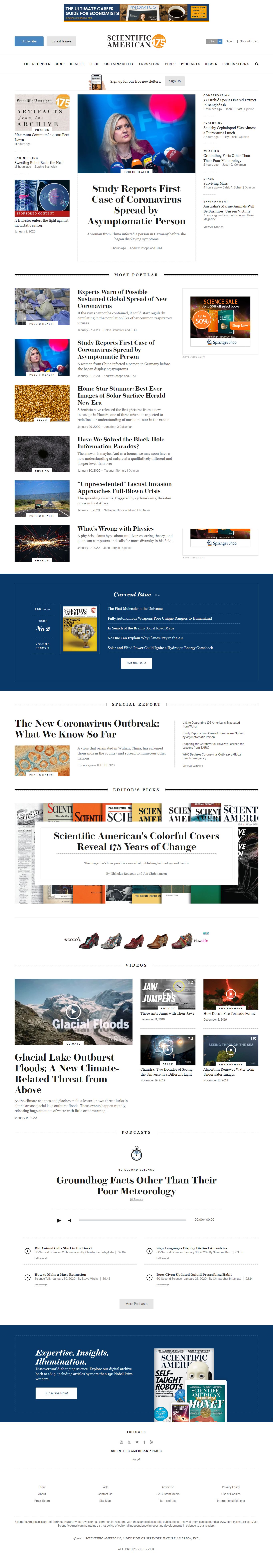 Thiết kế Web 1900 - www.scientificamerican.com