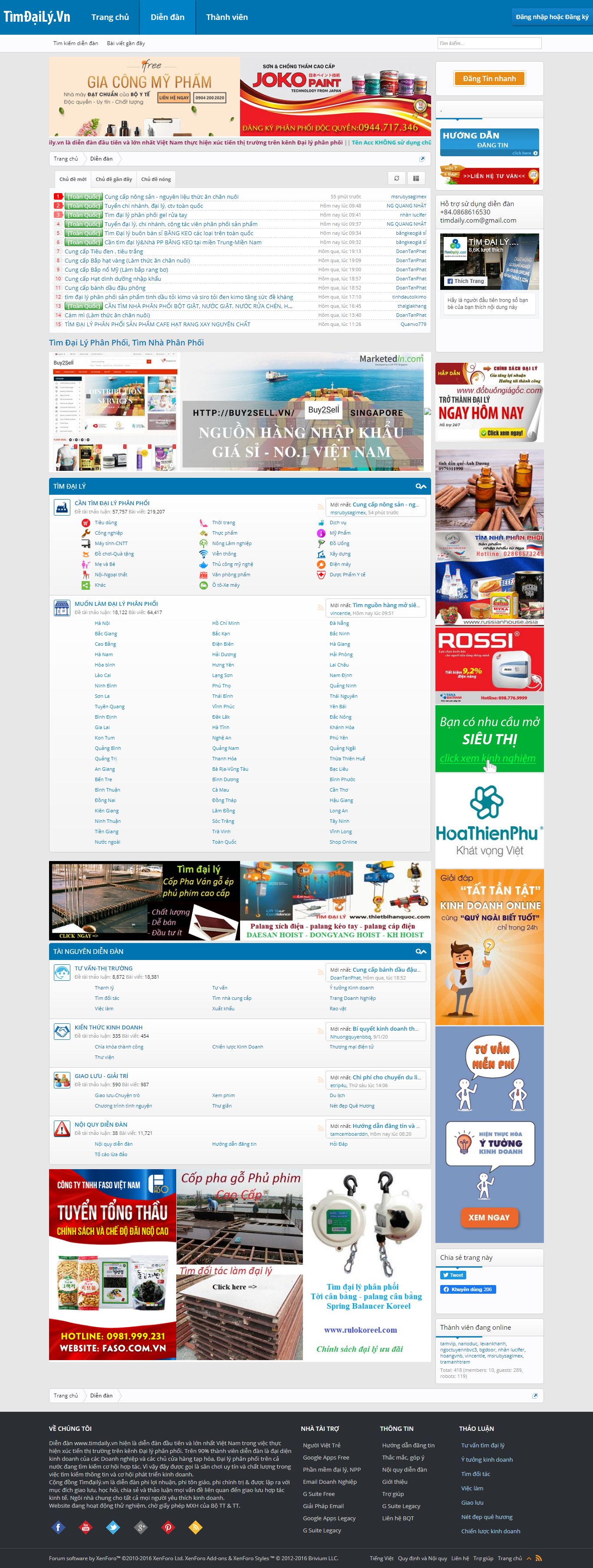 Thiết kế Web đại lý phân phối - timdaily.vn