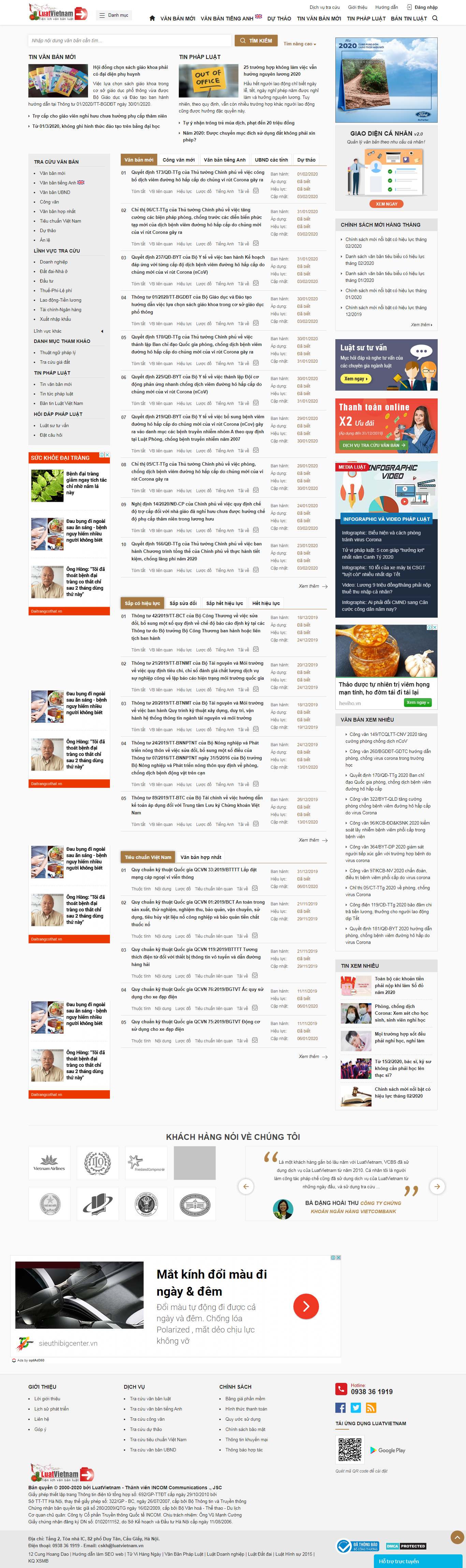 Thiết kế Web công ty TNHH - luatvietnam.vn